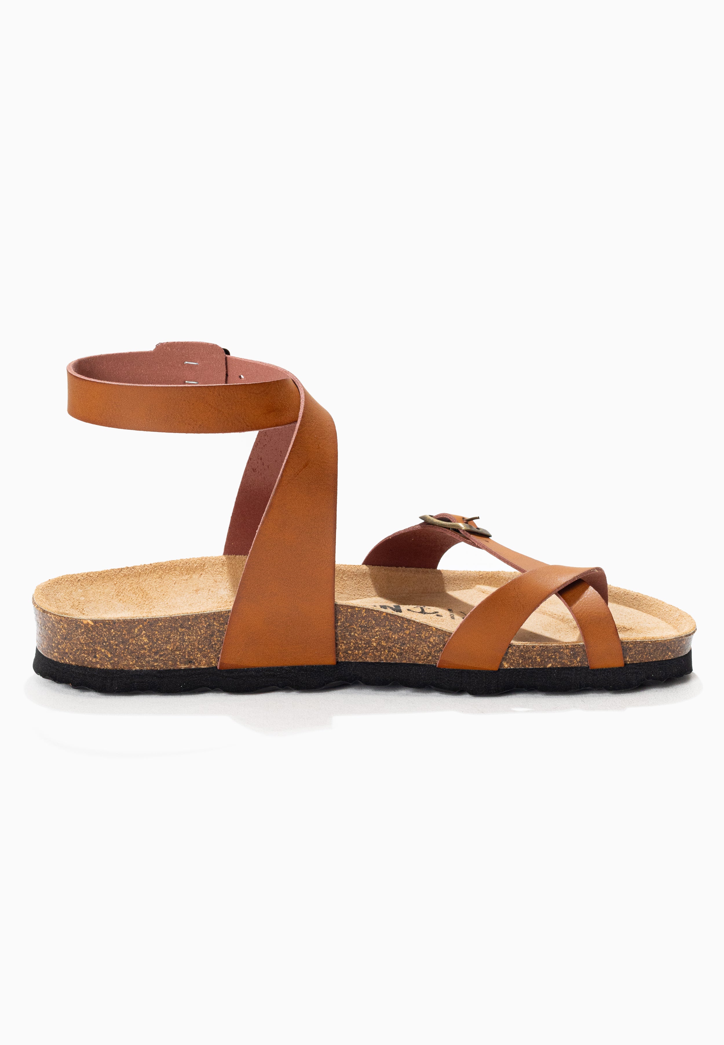 Swan Brown Toe-Thong Sandals