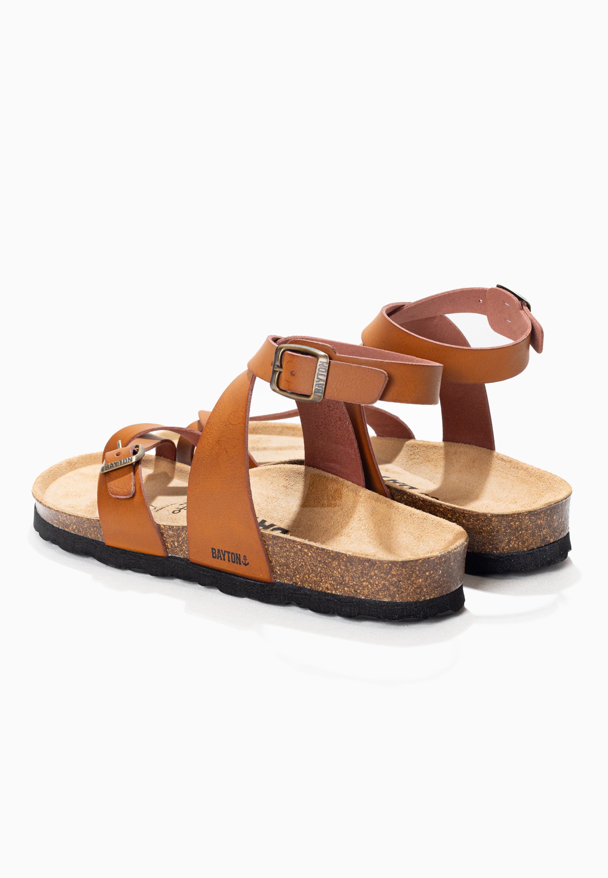 Swan Brown Toe-Thong Sandals