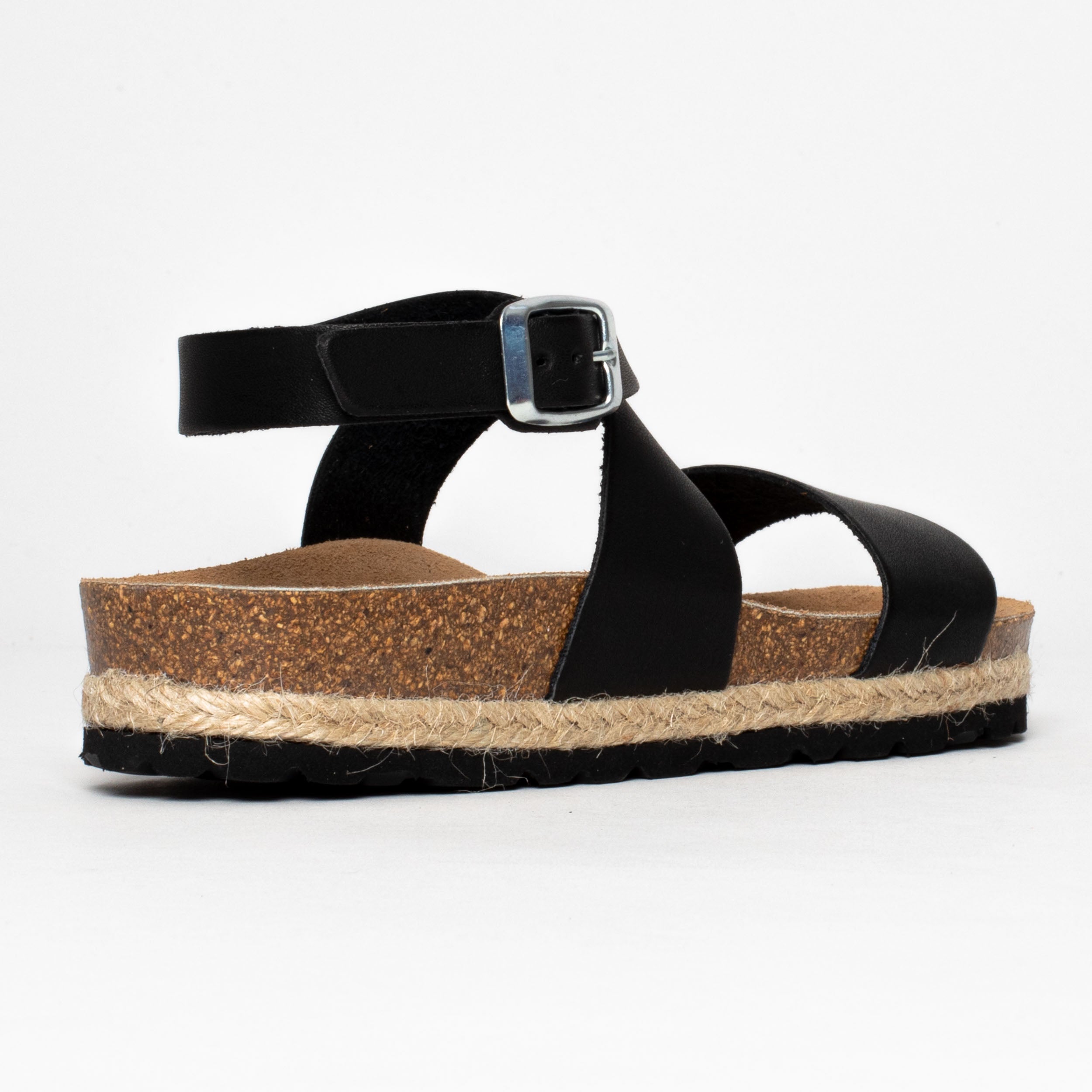 Karratha Black Multi-Strap Sandals