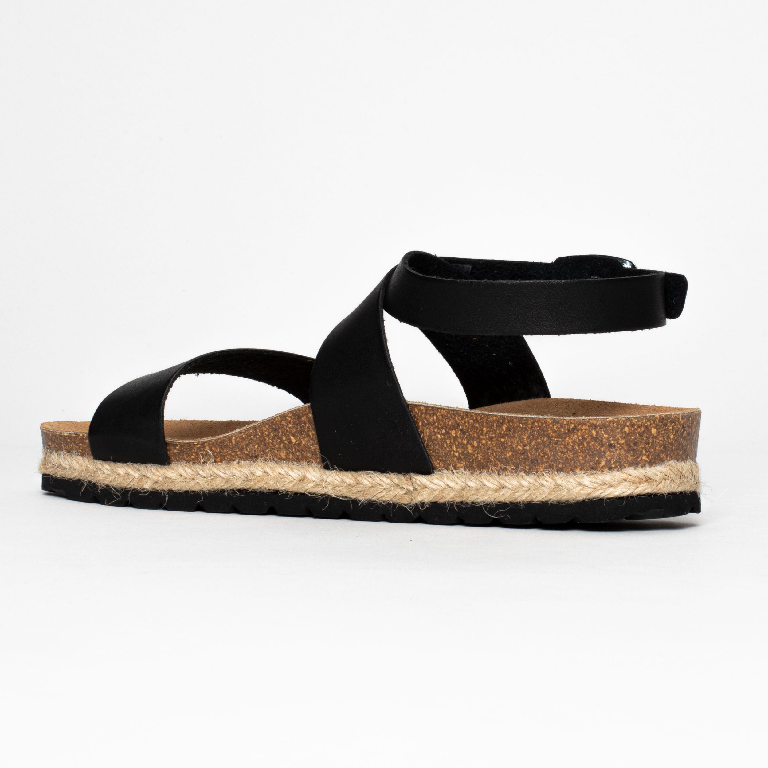 Karratha Black Multi-Strap Sandals