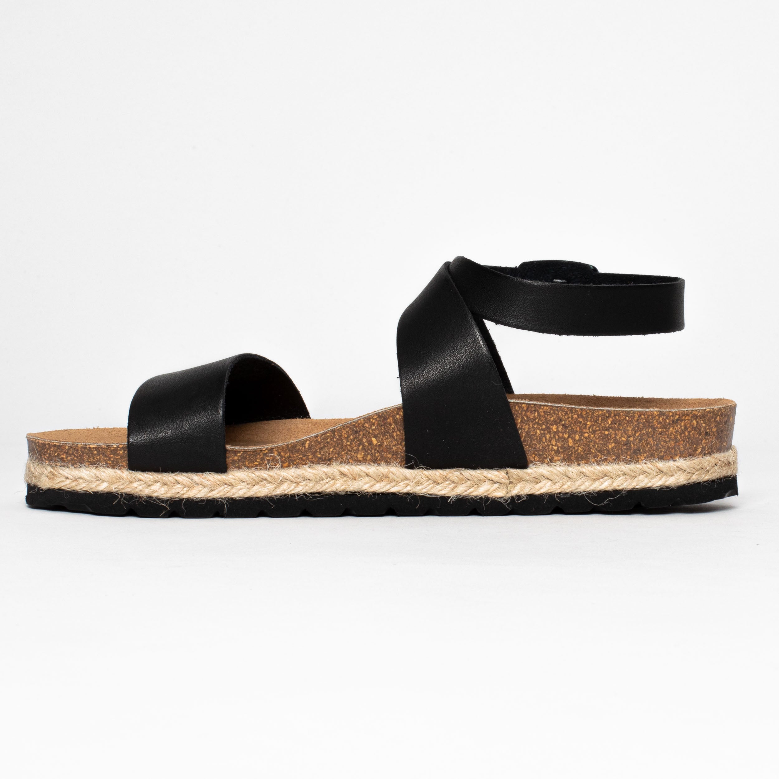 Karratha Black Multi-Strap Sandals