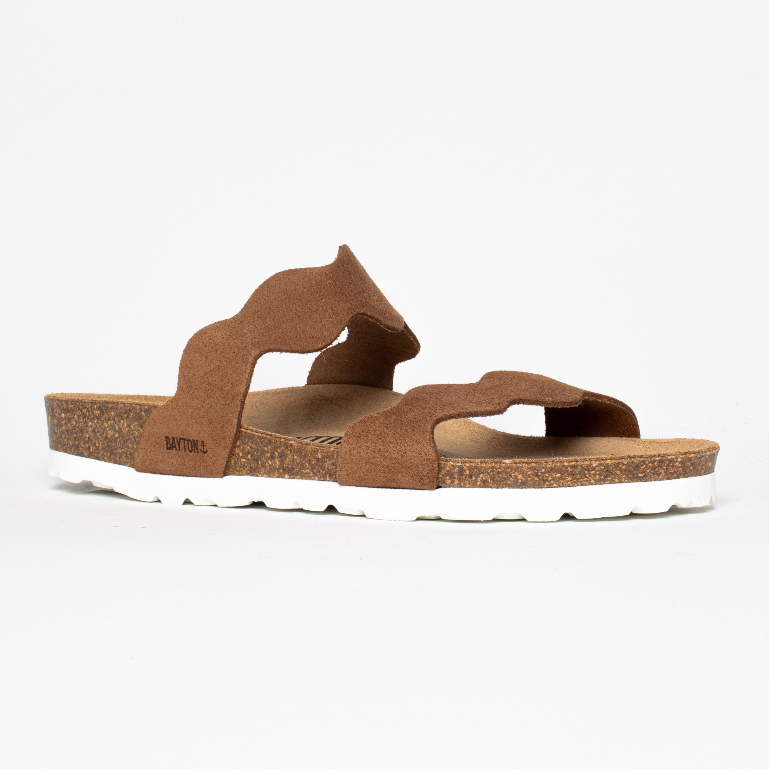 Wanneroo Camel Suede Leather 2 Strap Sandals