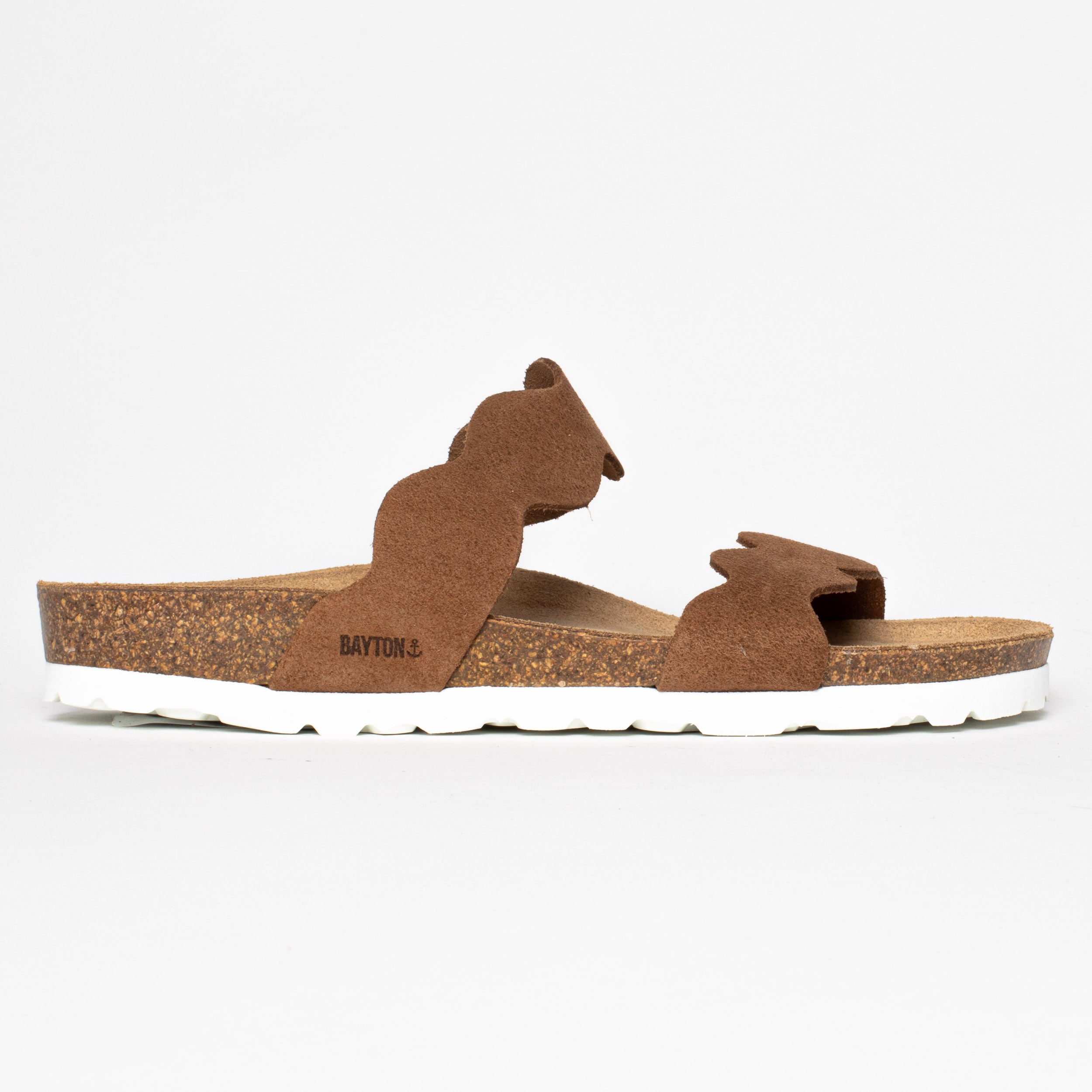 Wanneroo Camel Suede Leather 2 Strap Sandals