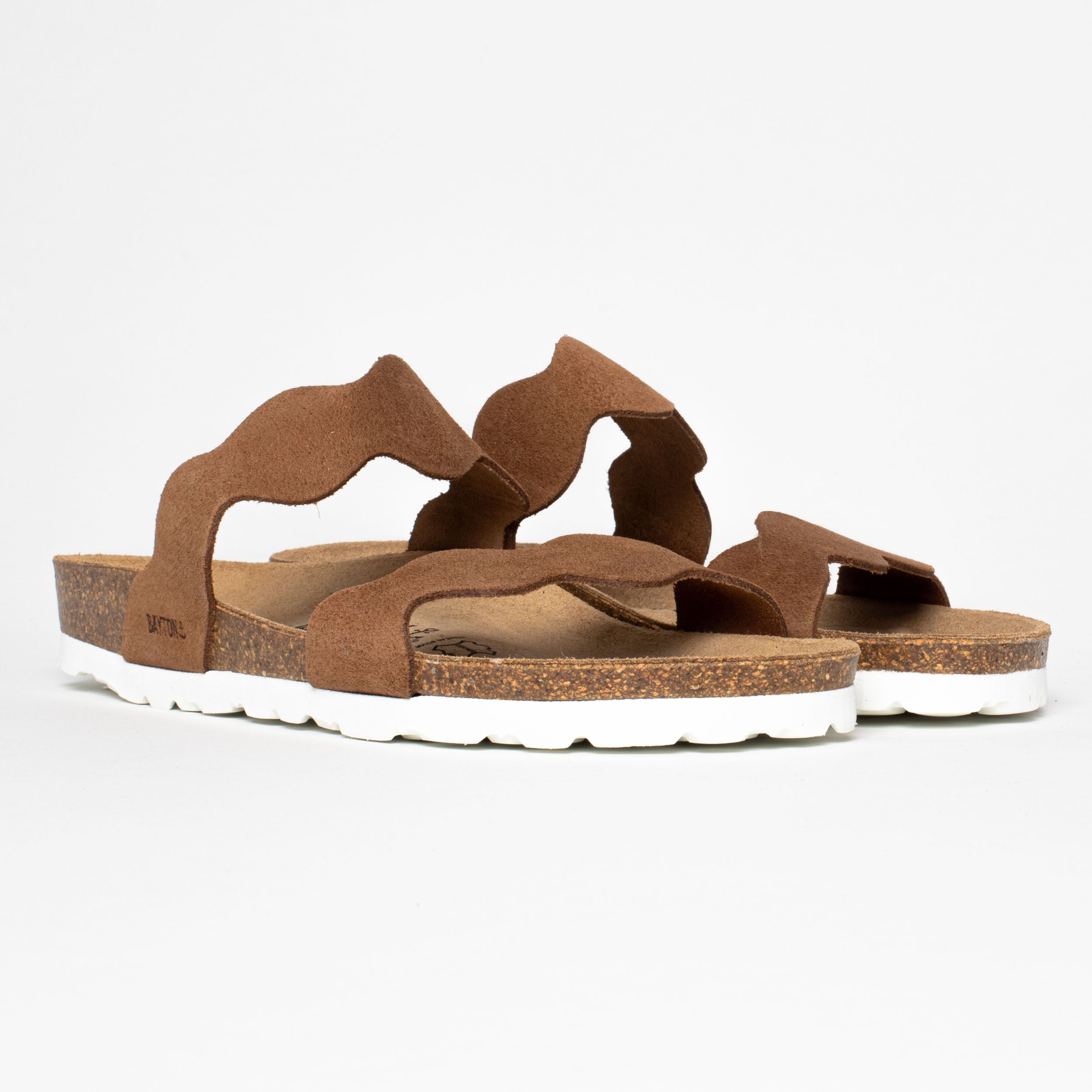 Wanneroo Camel Suede Leather 2 Strap Sandals