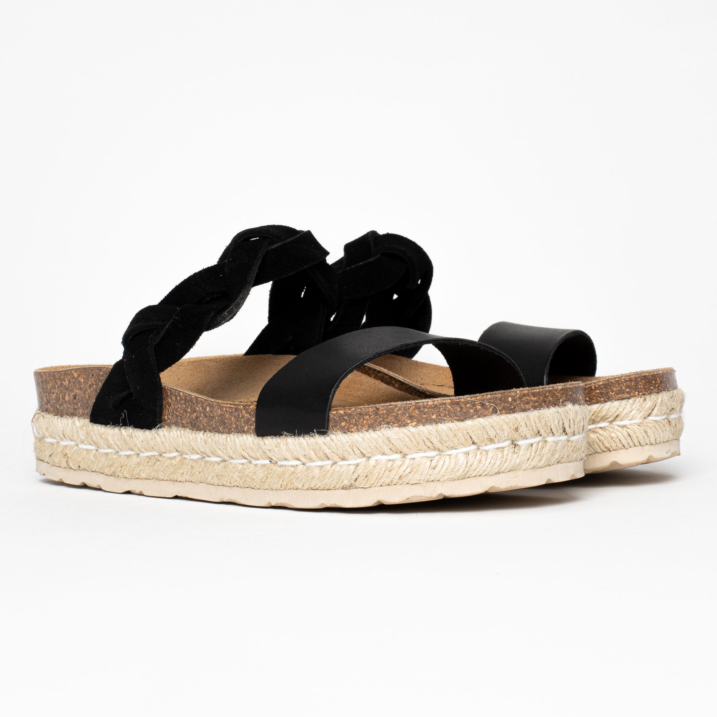 Clarence Black Platform Sandals