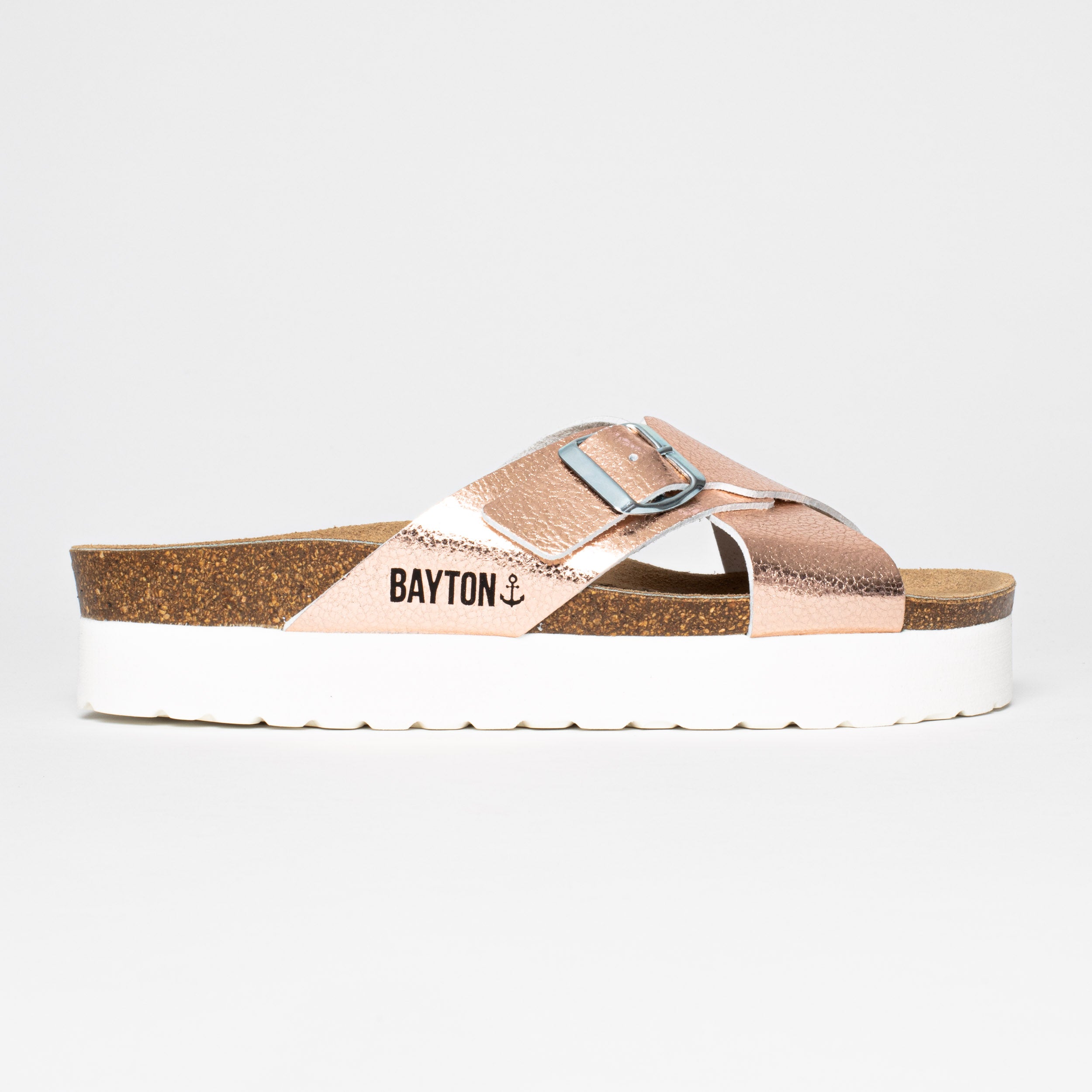 Ajax Rose Gold Platform Sandals