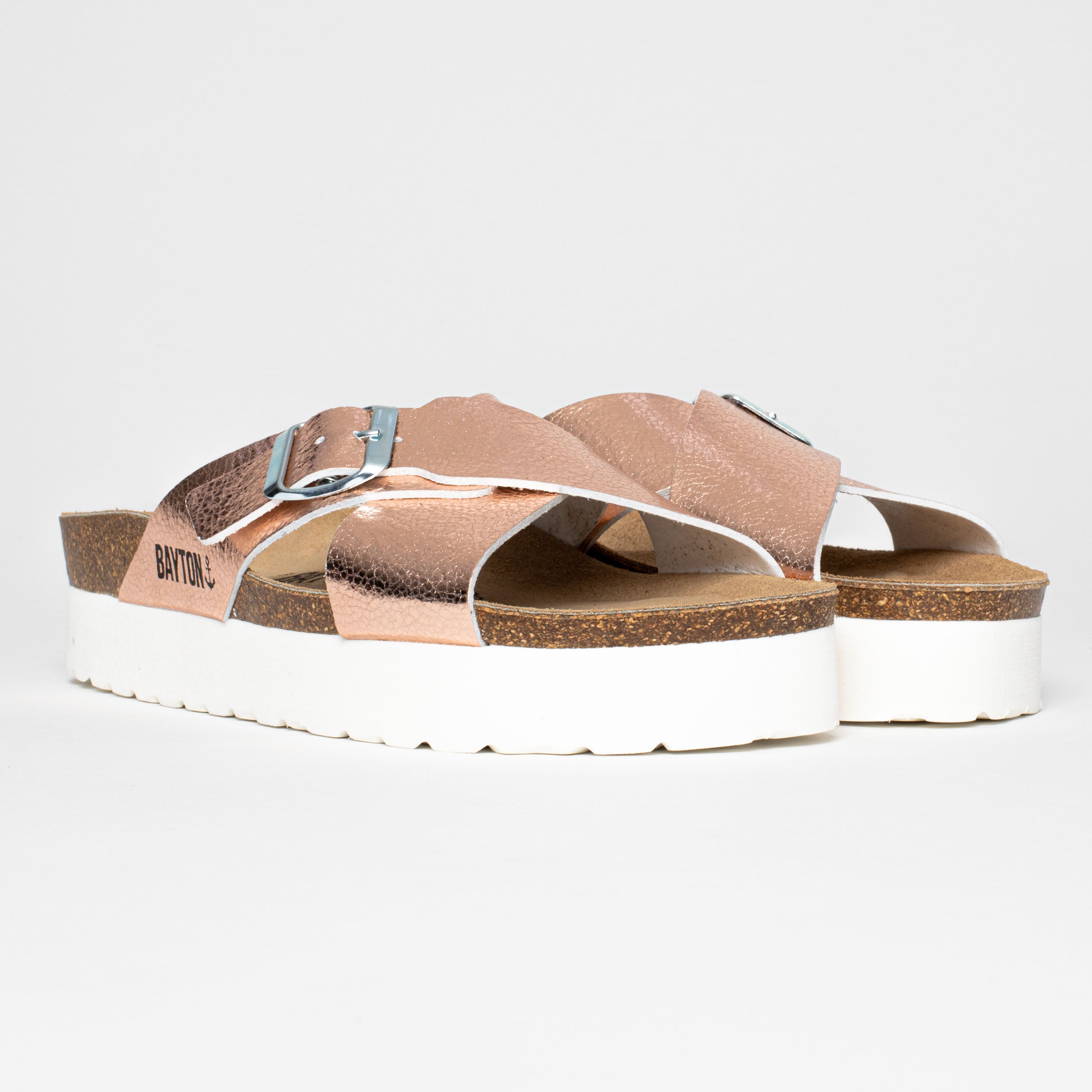 Ajax Rose Gold Platform Sandals