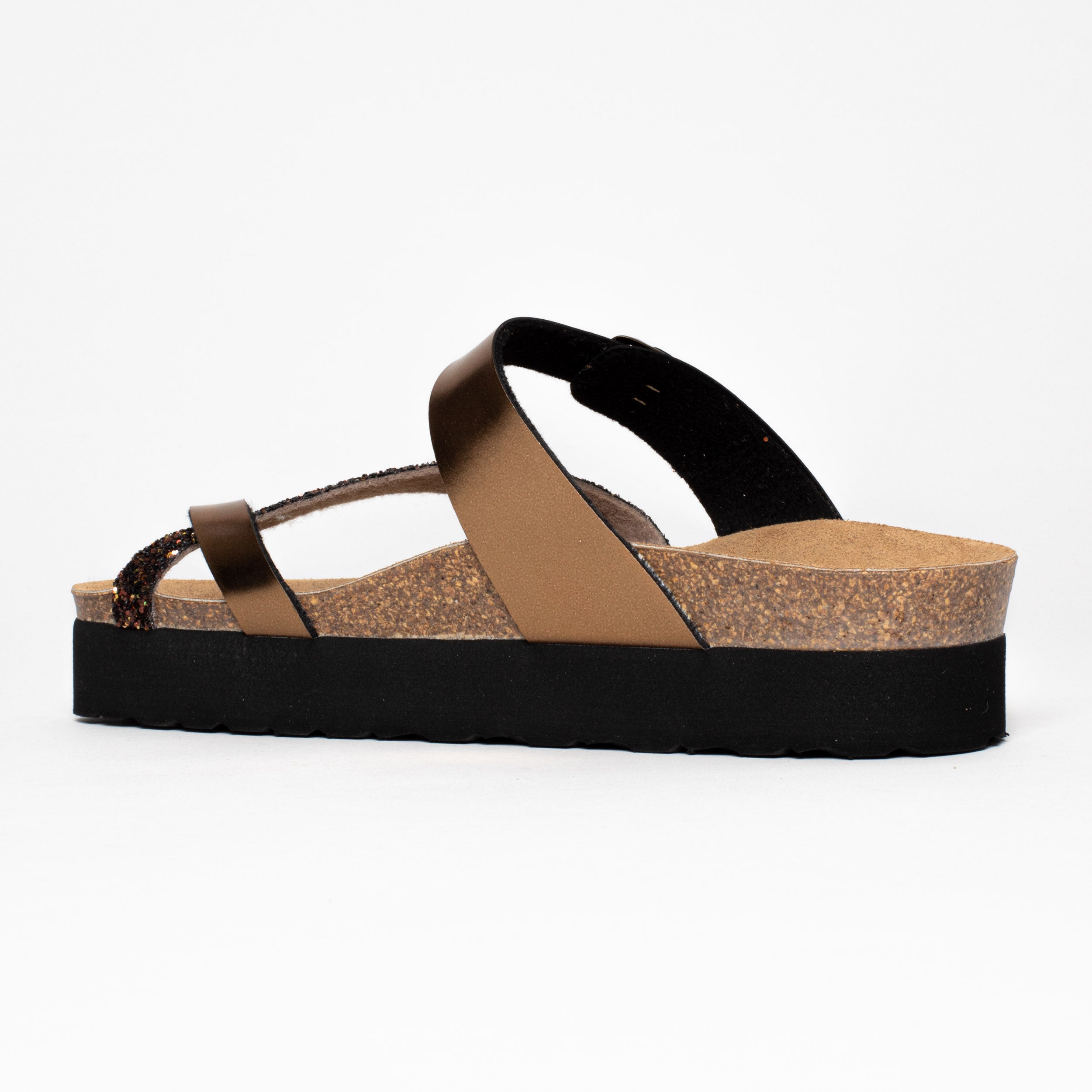 Andromac Bronze Platform Sandals