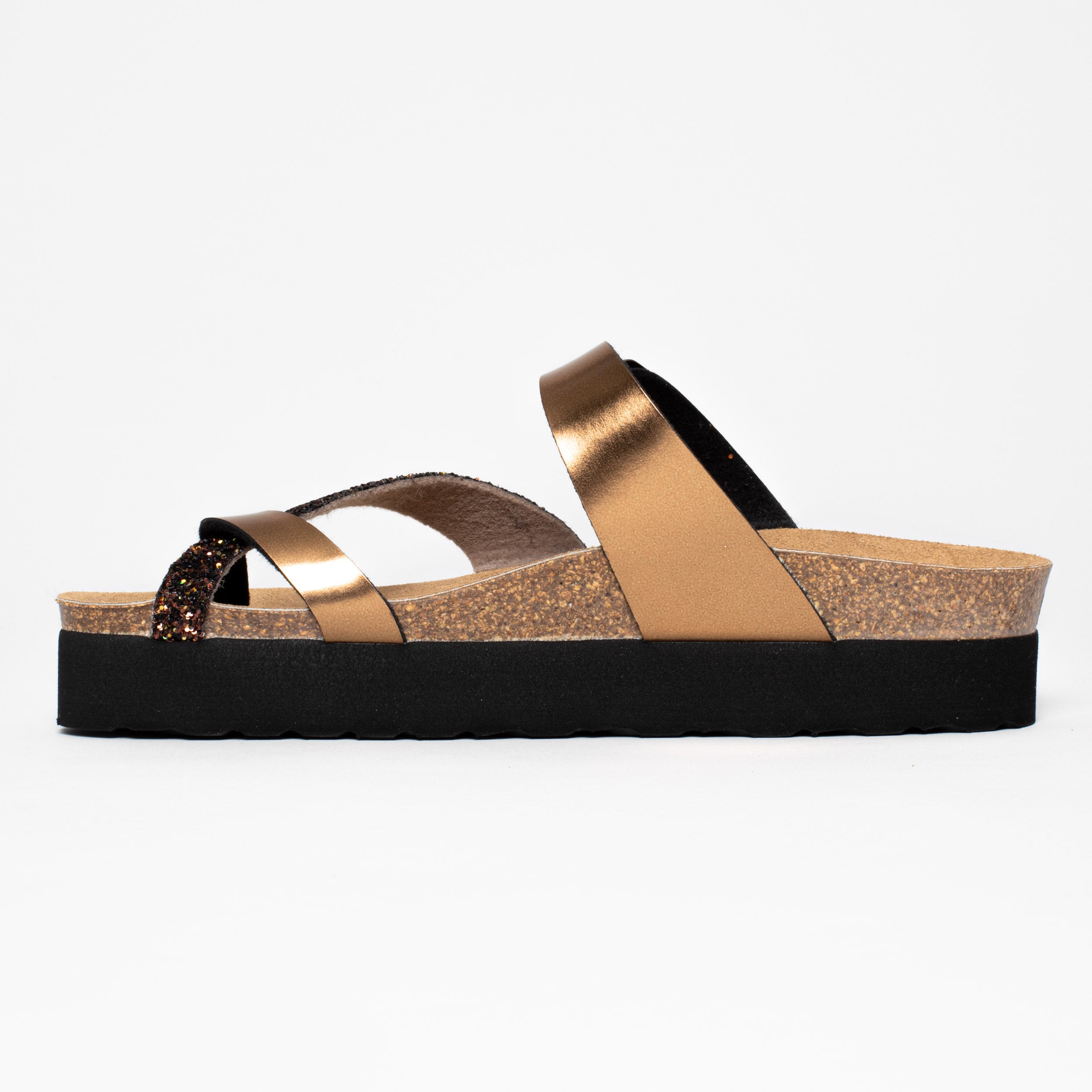 Sandalias con plataforma Andromac Bronce