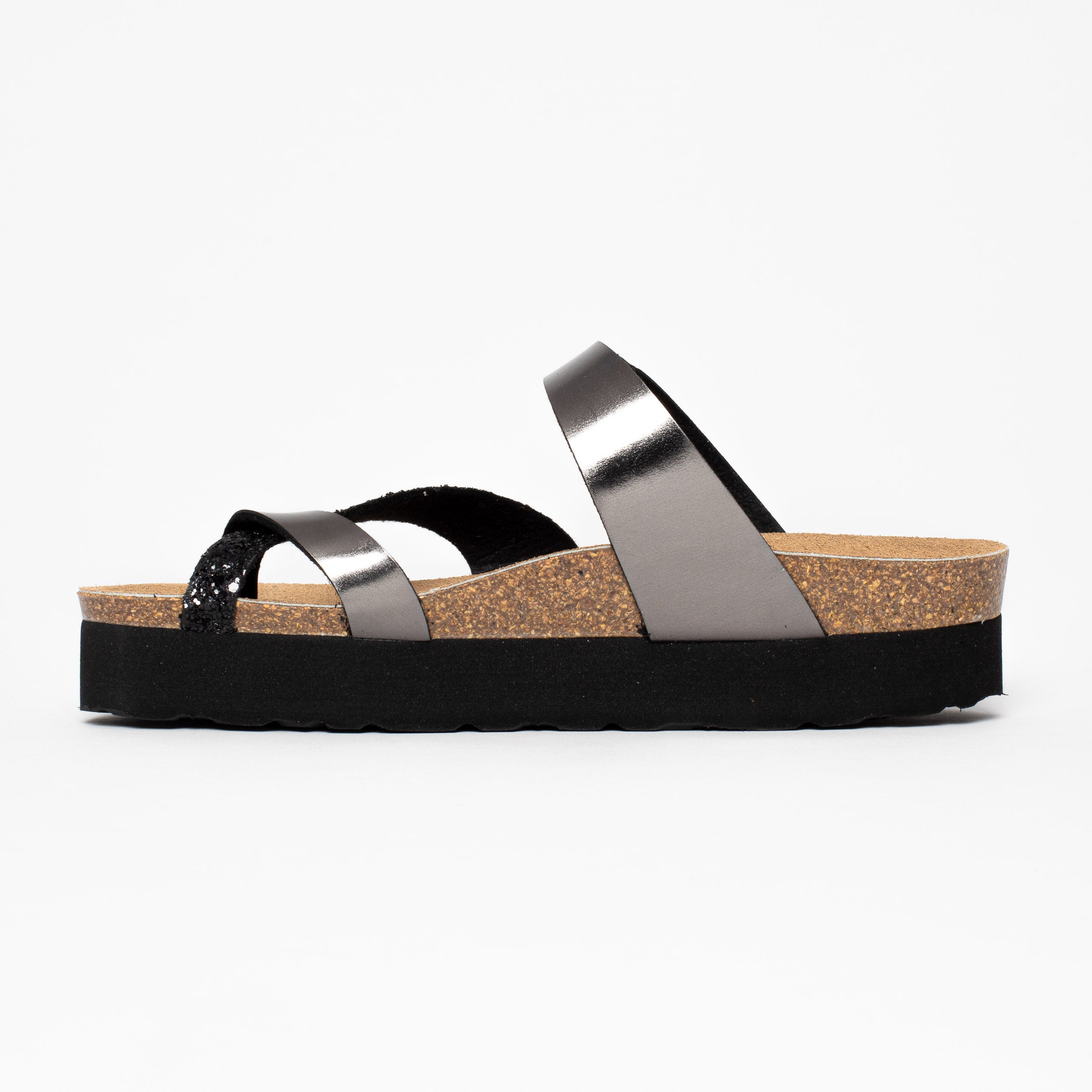 Sandalias con plataforma de peltre Andromac