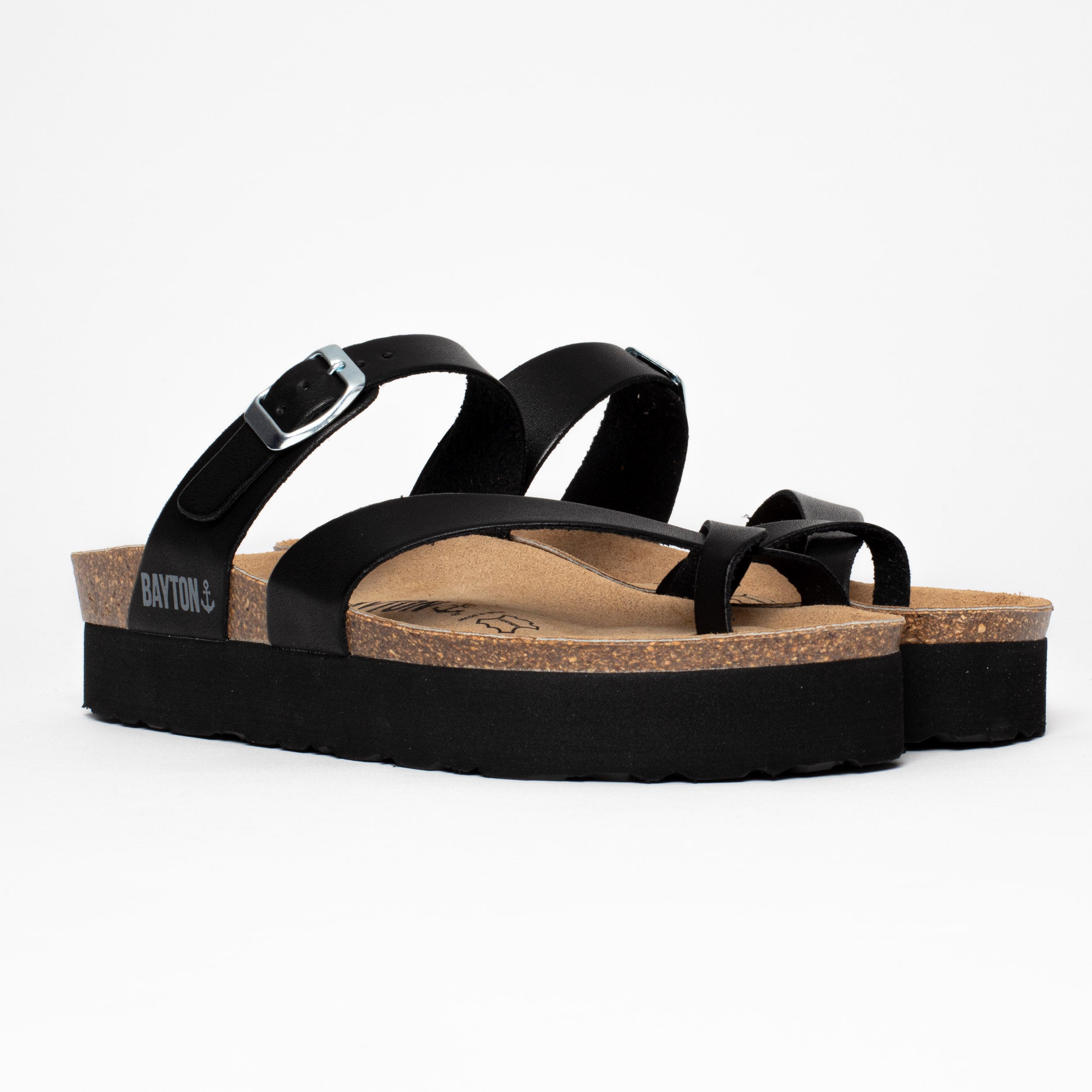 Sandalias Plataforma Andromac Negro