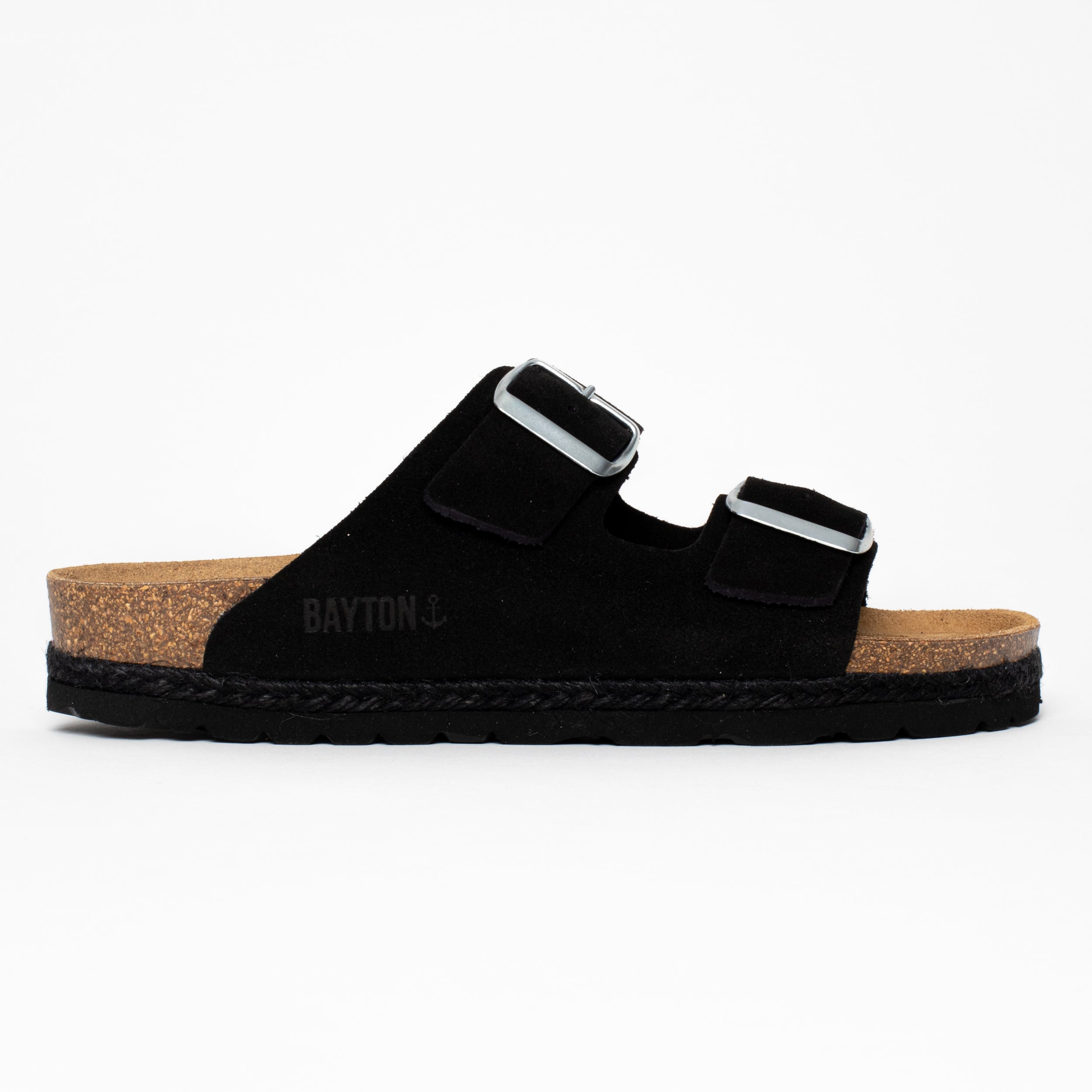 Sandalias Benalla Negras 2 Tiras