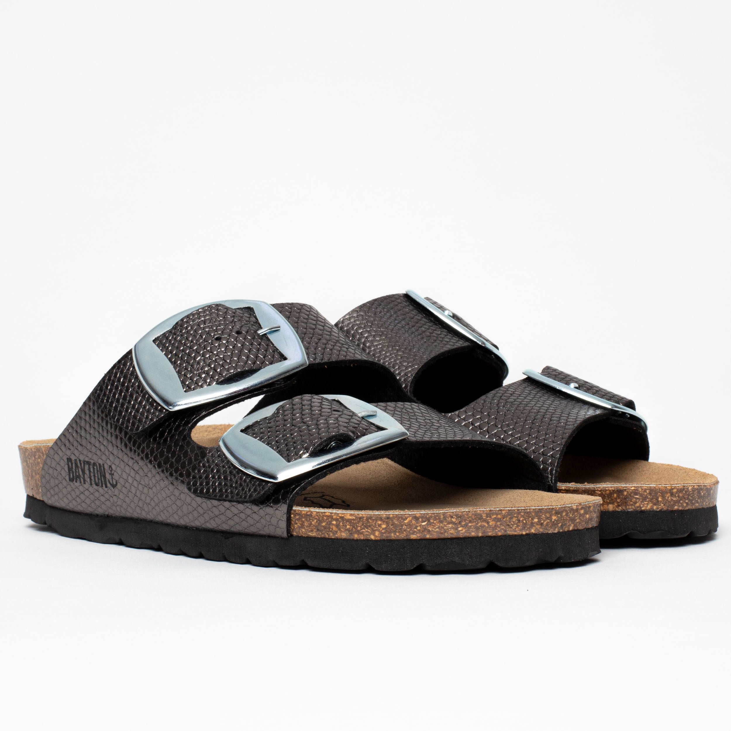 Alicante Pewter 2 Straps Sandals