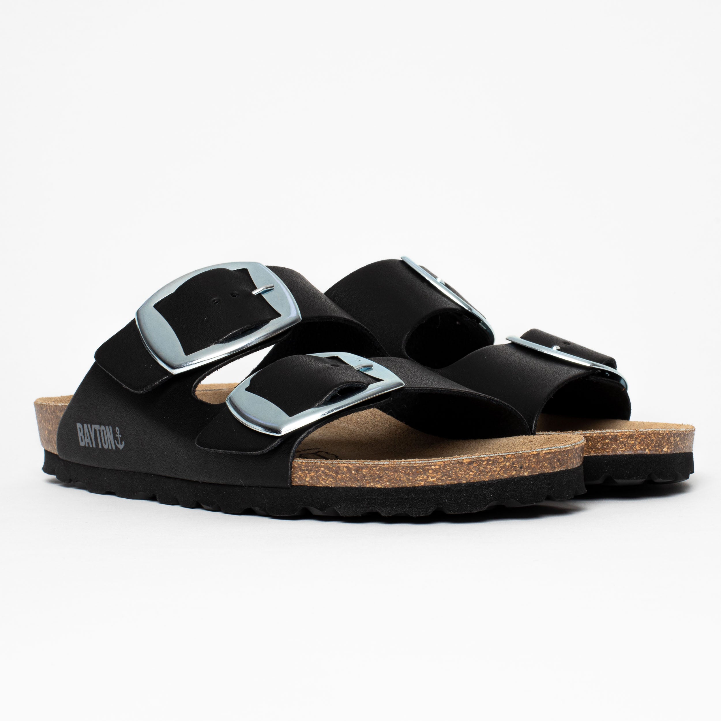 Alicante Black 2 Strap Sandals