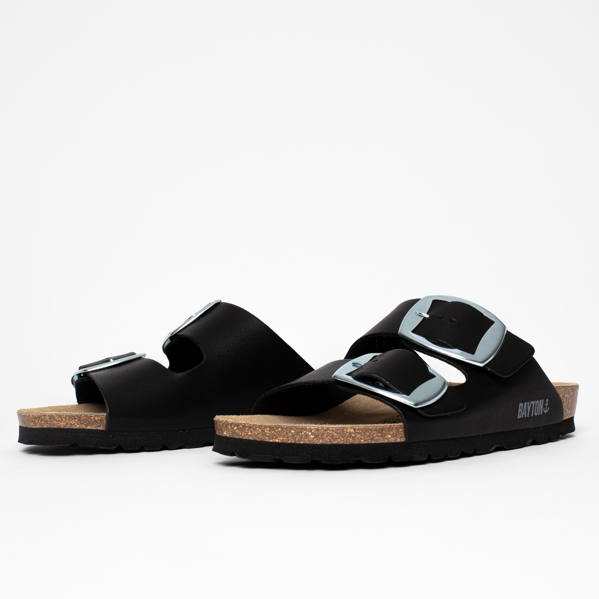 Alicante Black 2 Strap Sandals