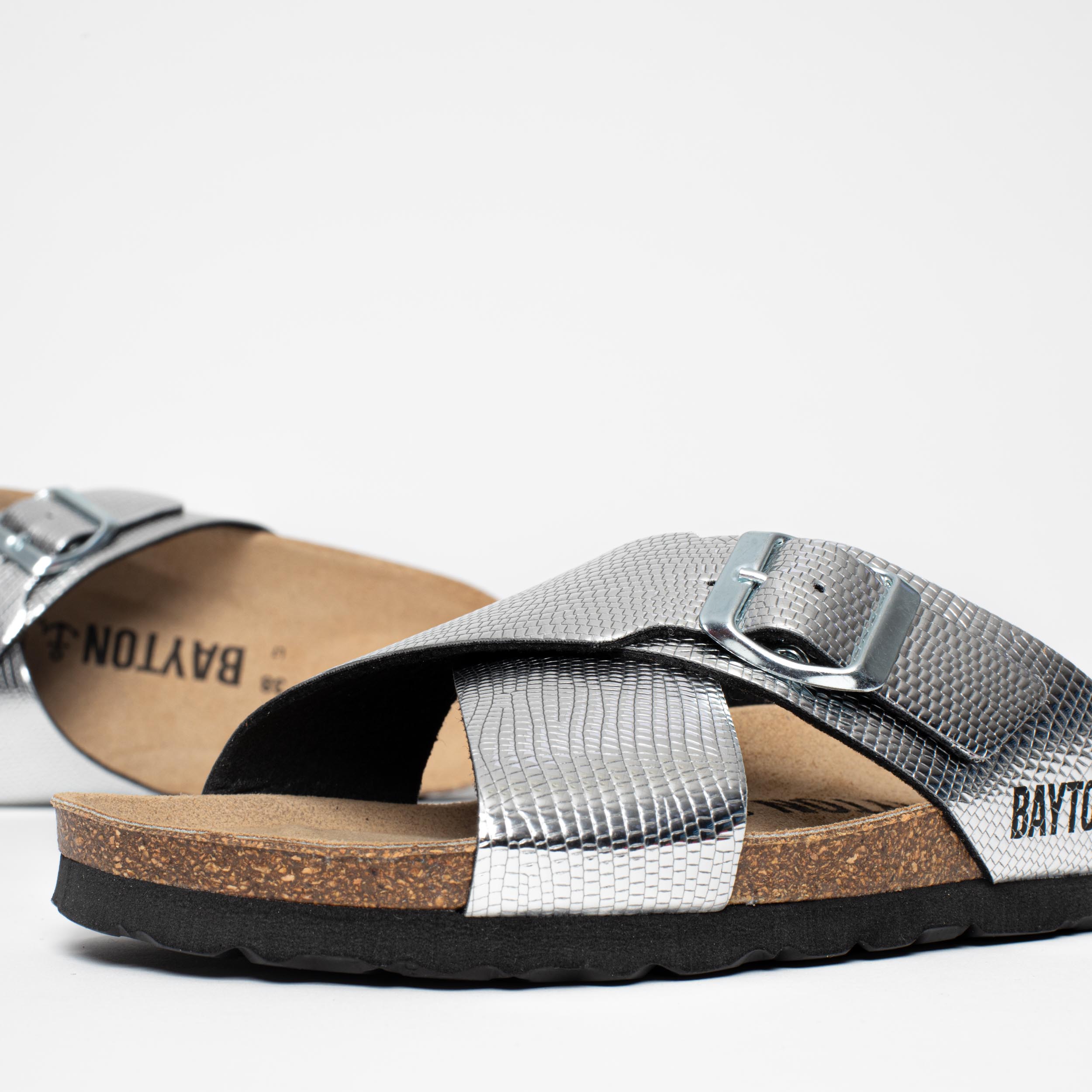 Era Silver 2 Strap Sandals