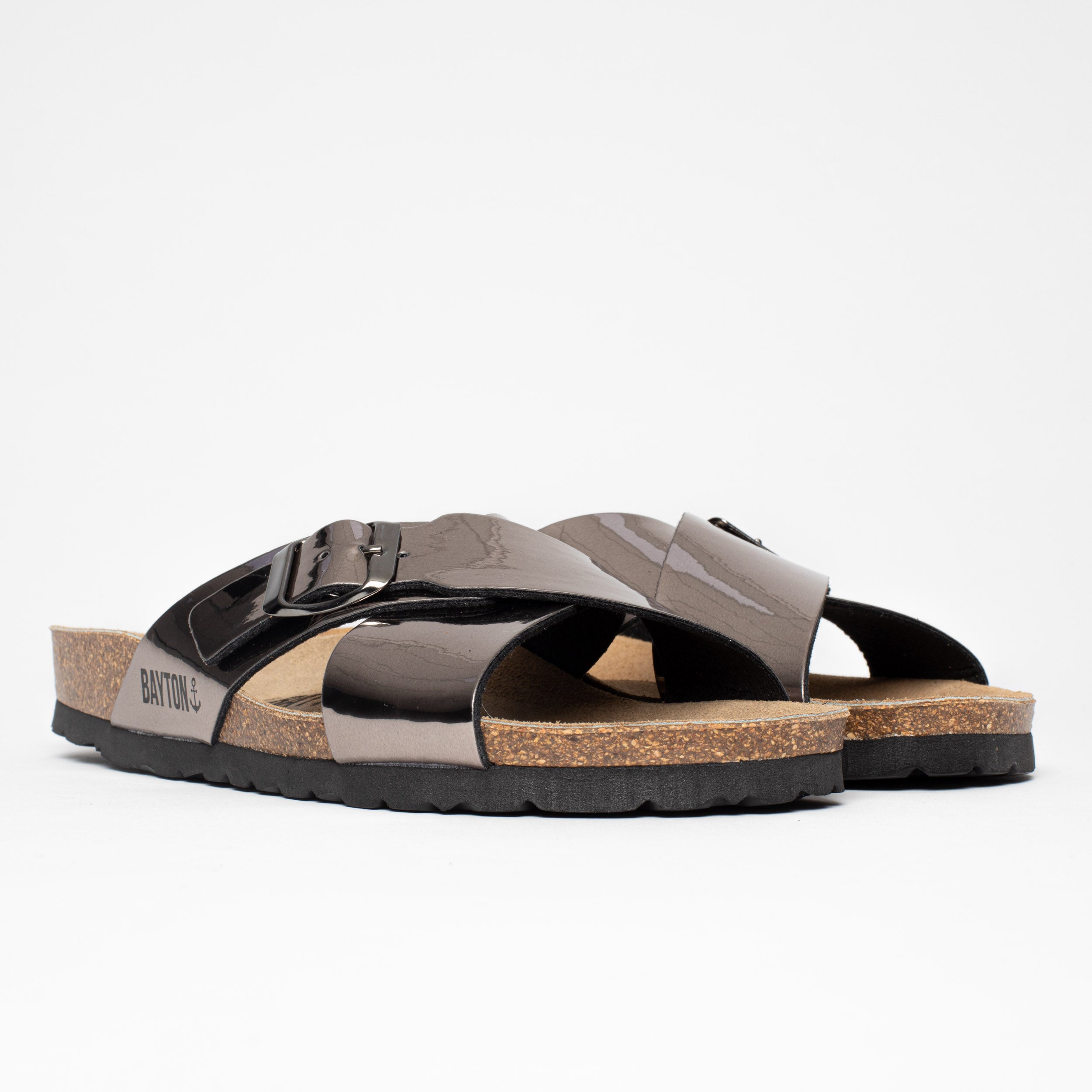 Era Anthracite Grey 2 Strap Sandals