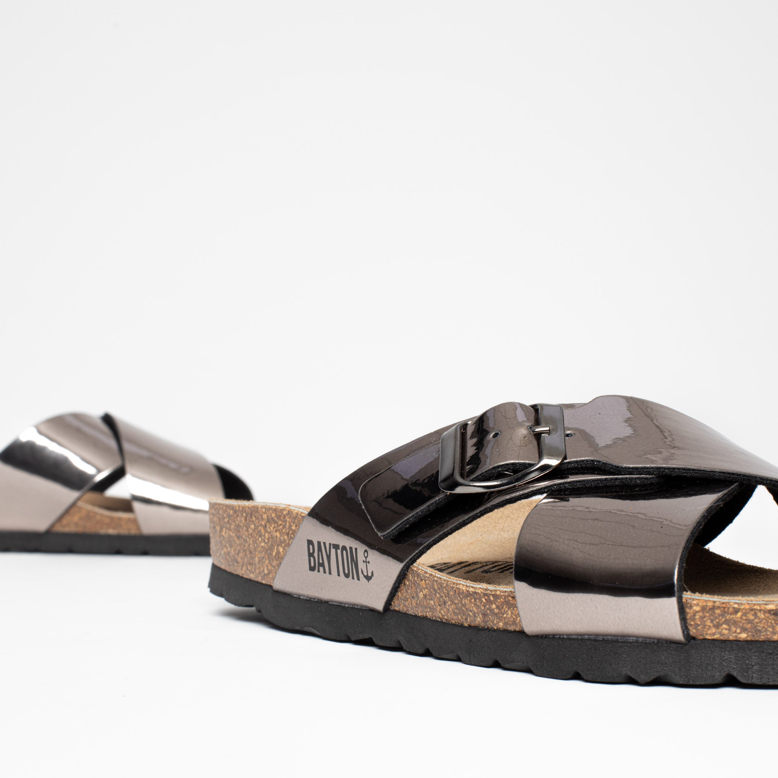 Era Anthracite Grey 2 Strap Sandals