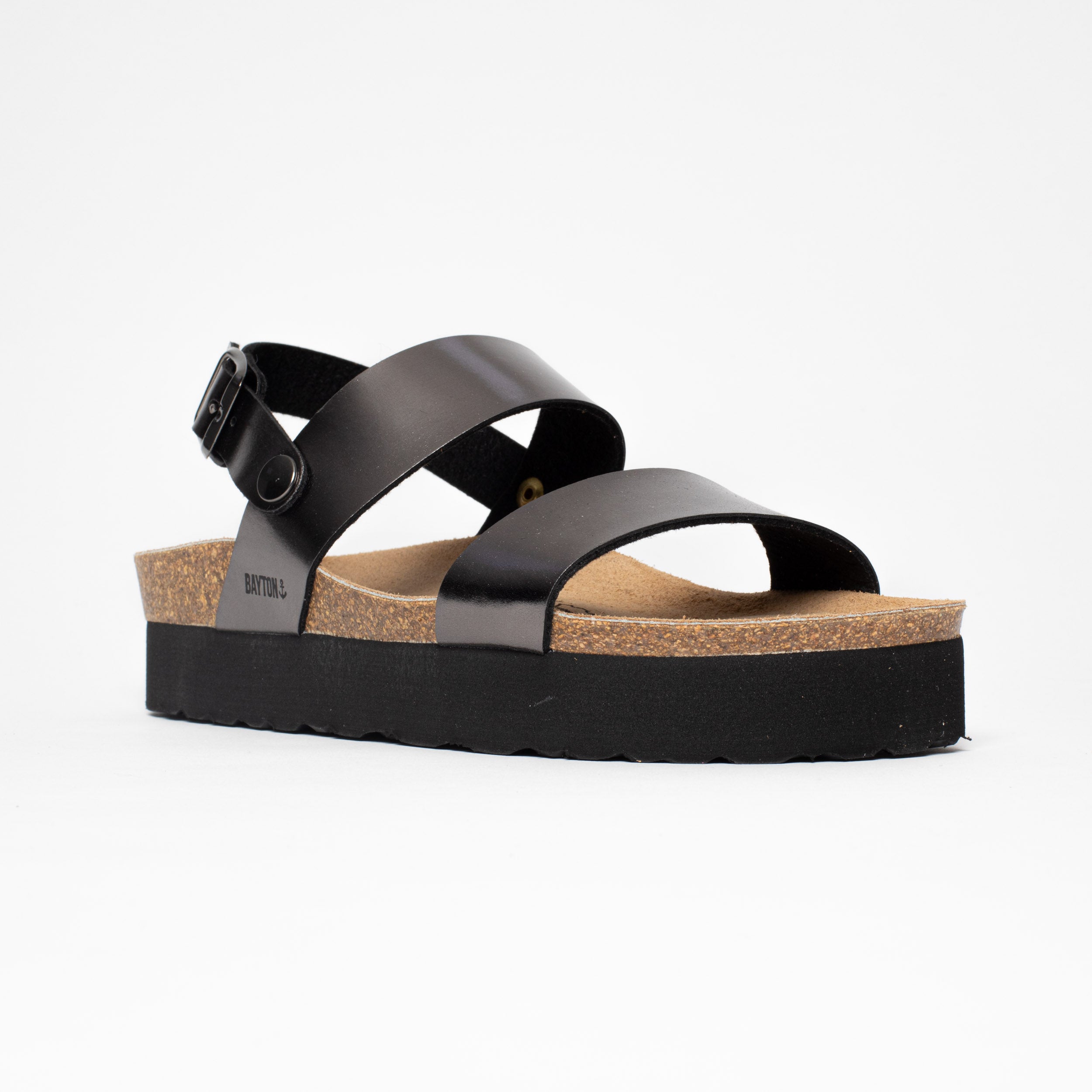 Sandalias Gladstone con plataforma de peltre