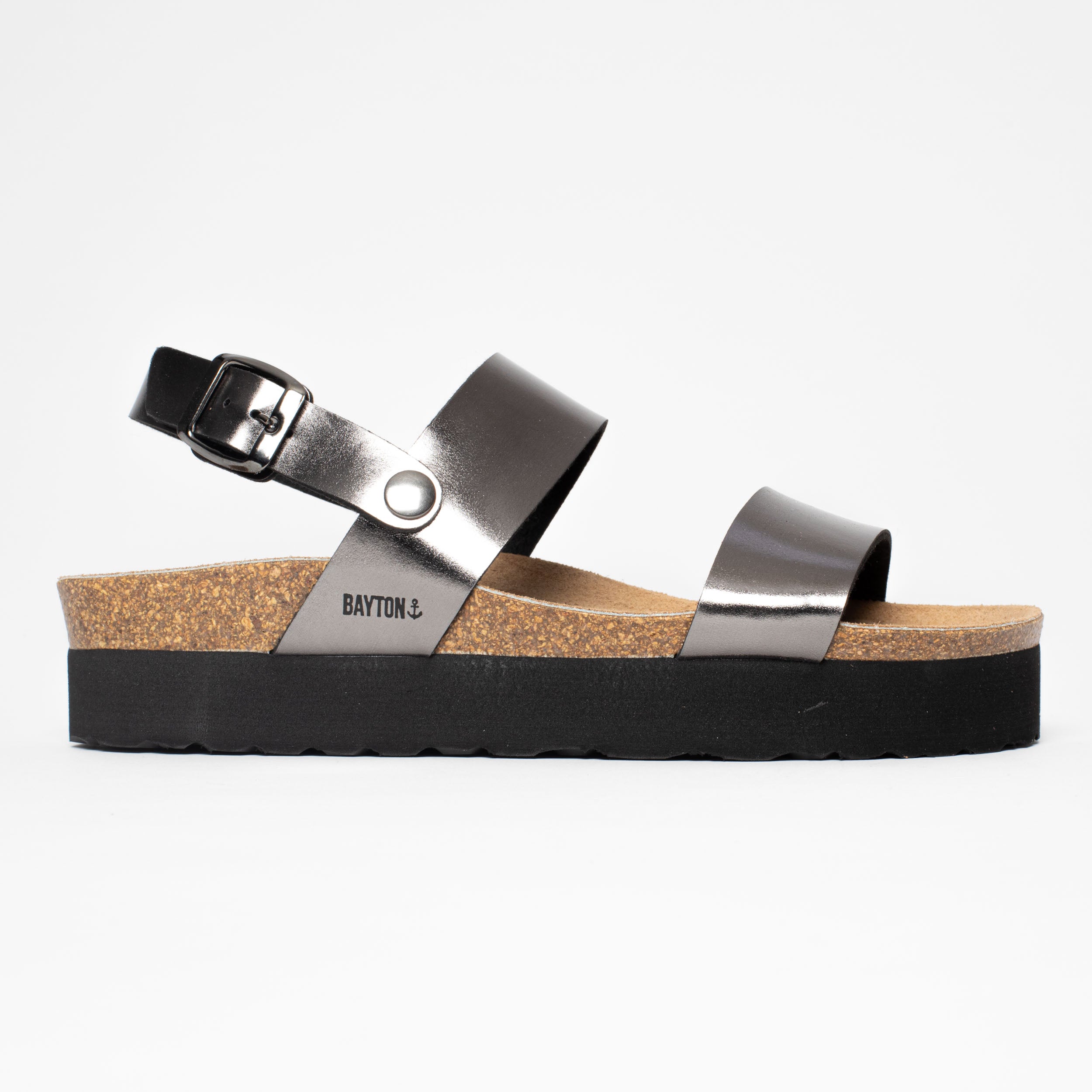 Sandalias Gladstone con plataforma de peltre