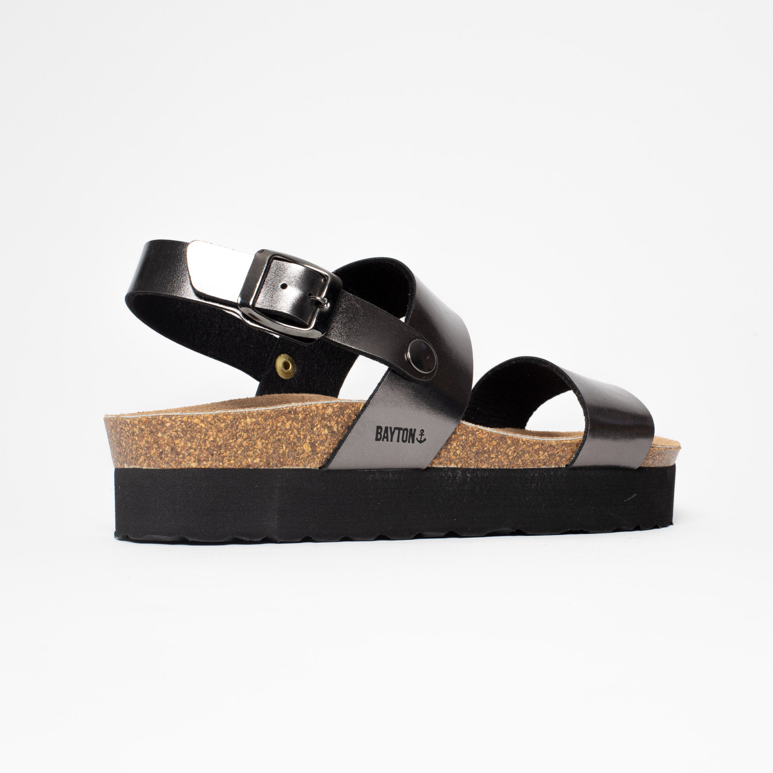 Sandalias Gladstone con plataforma de peltre