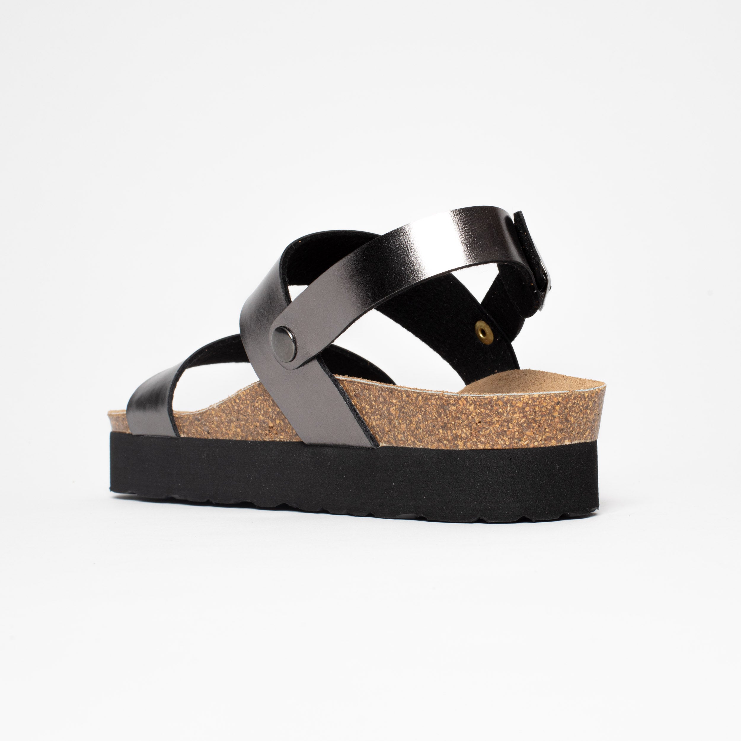 Sandalias Gladstone con plataforma de peltre