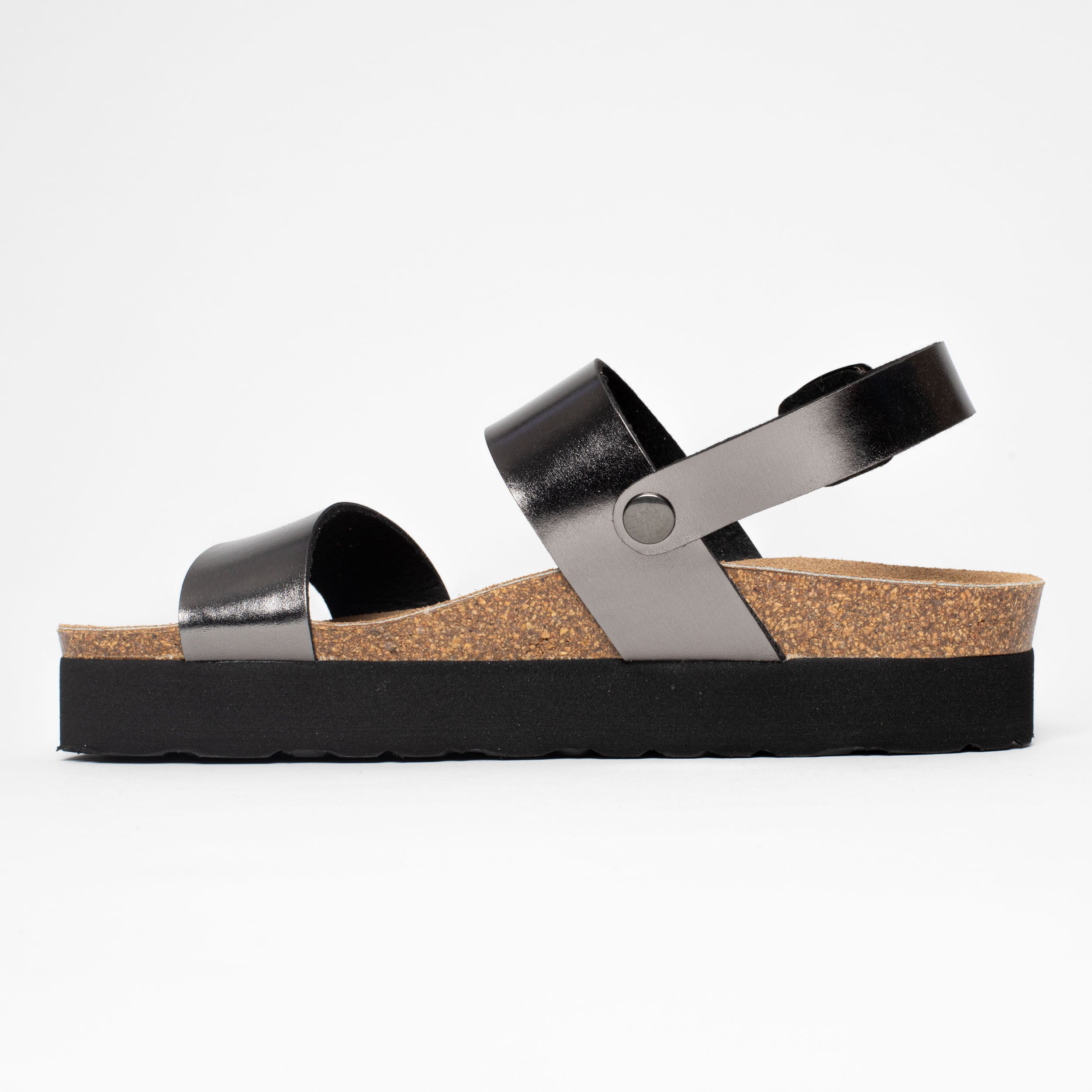 Sandalias Gladstone con plataforma de peltre