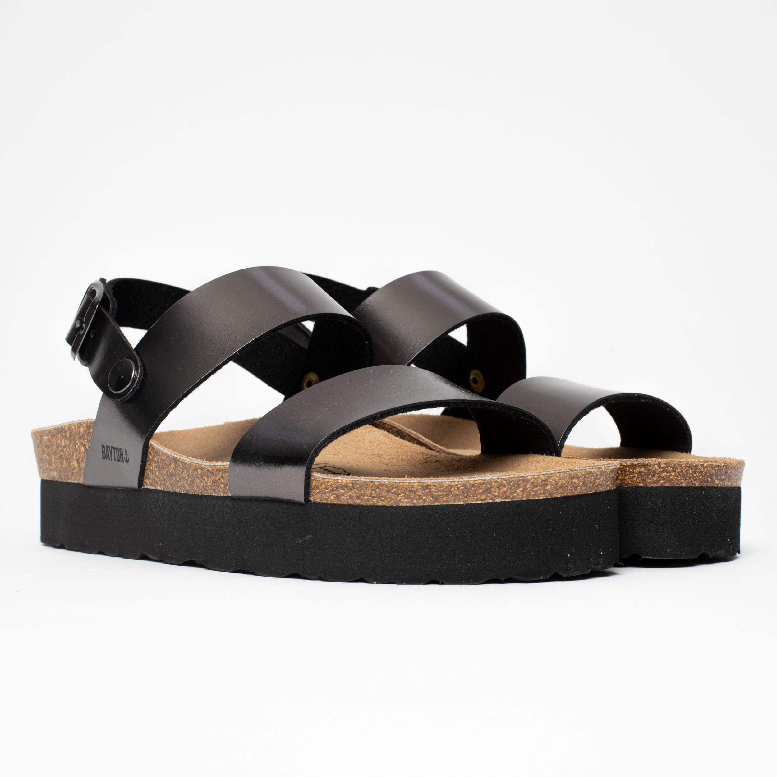 Sandalias Gladstone con plataforma de peltre