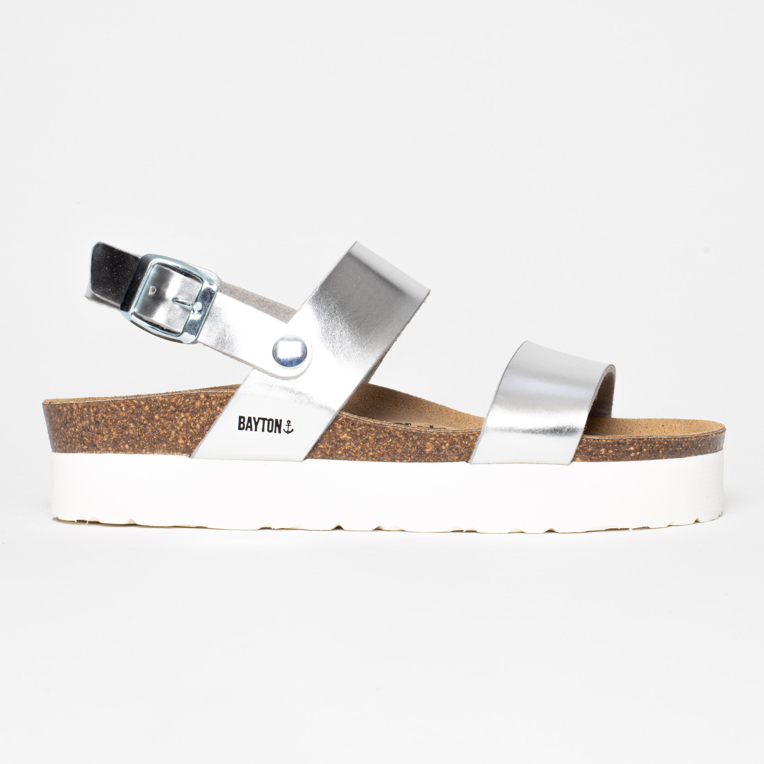 Gladstone Silver Platform Sandals