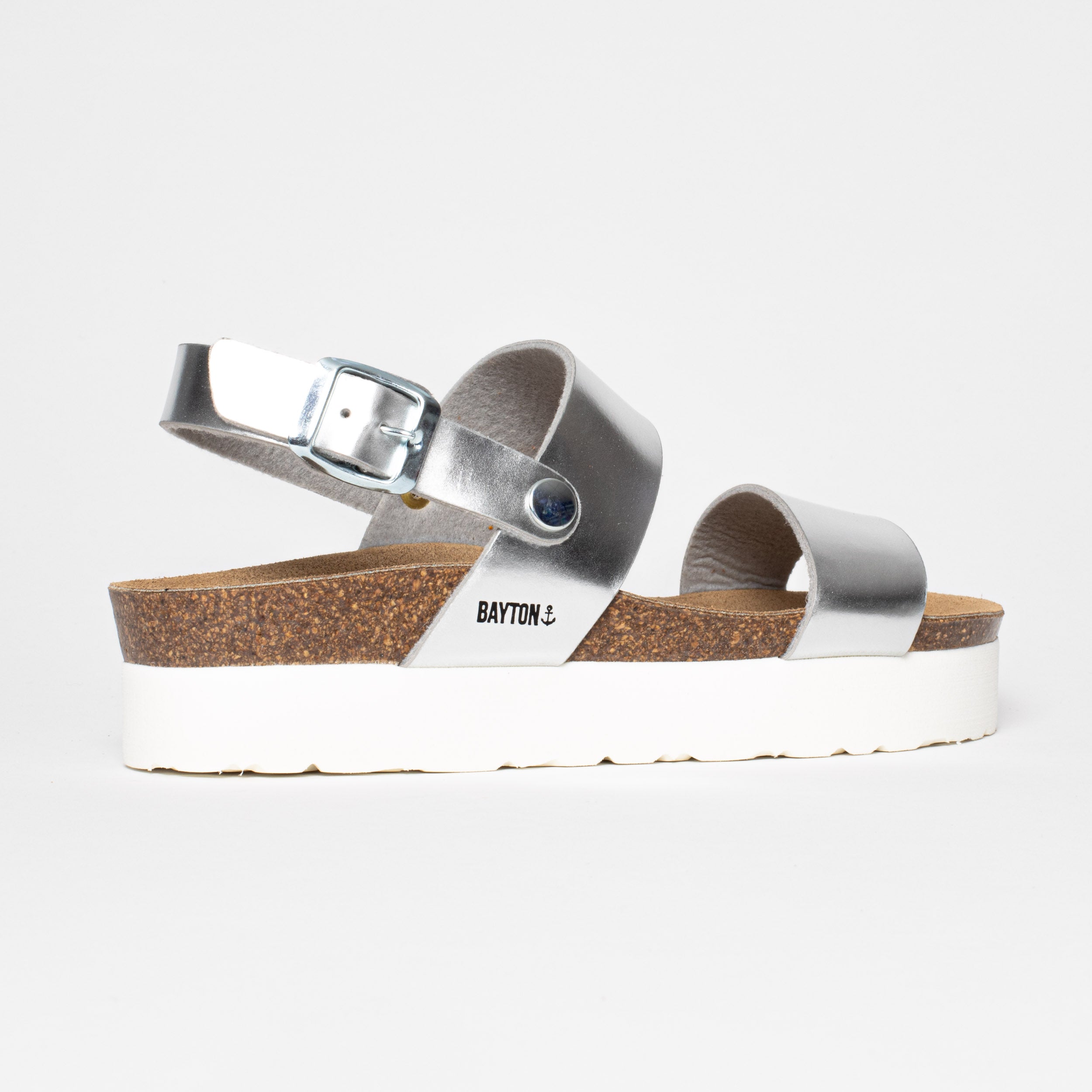 Gladstone Silver Platform Sandals