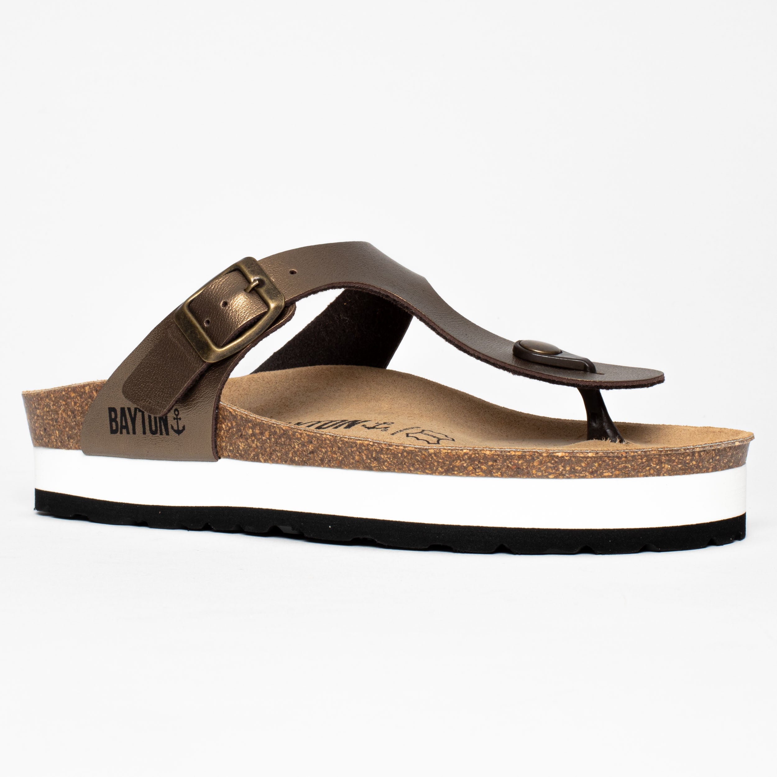 Asturias Bronze Platform Sandals