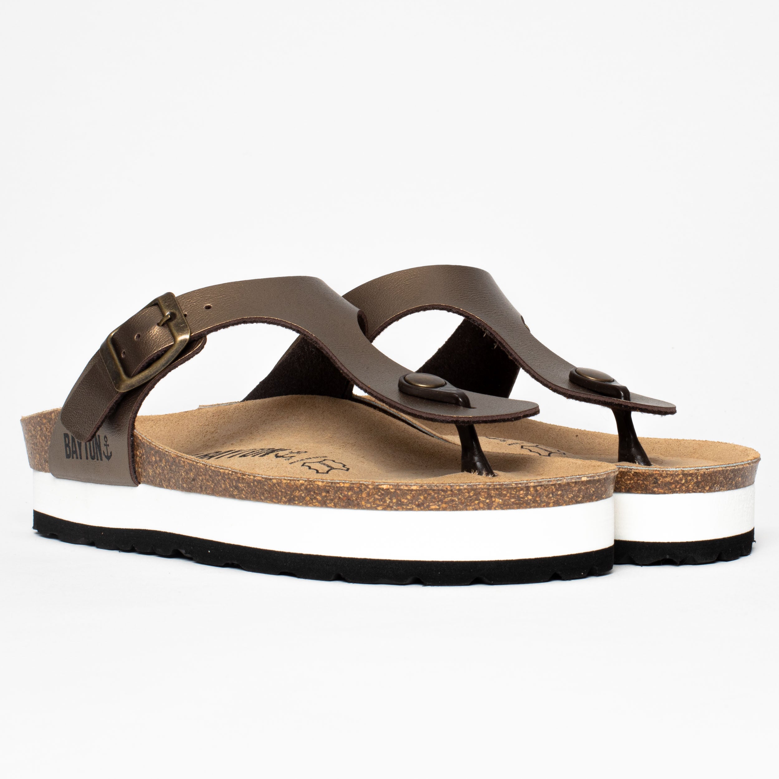 Asturias Bronze Platform Sandals