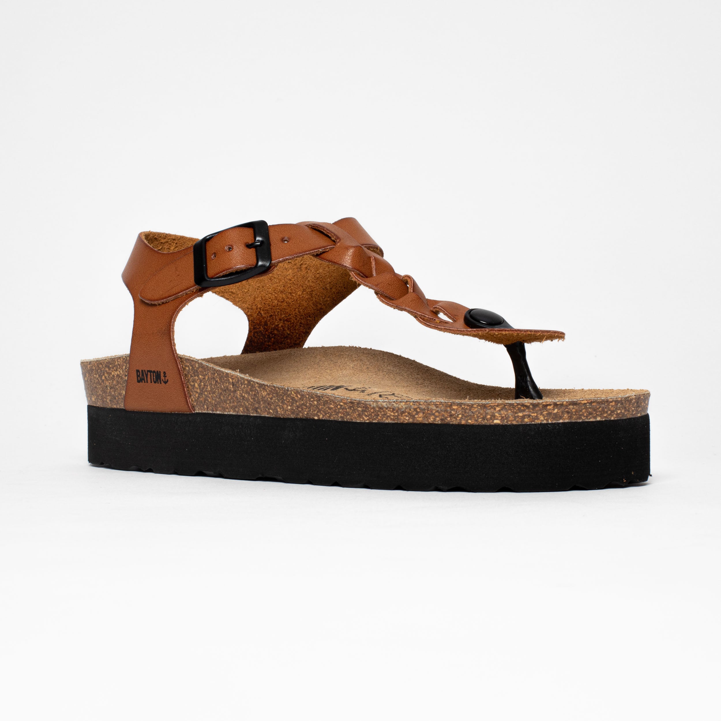 Badajoz Tan Platform Sandals