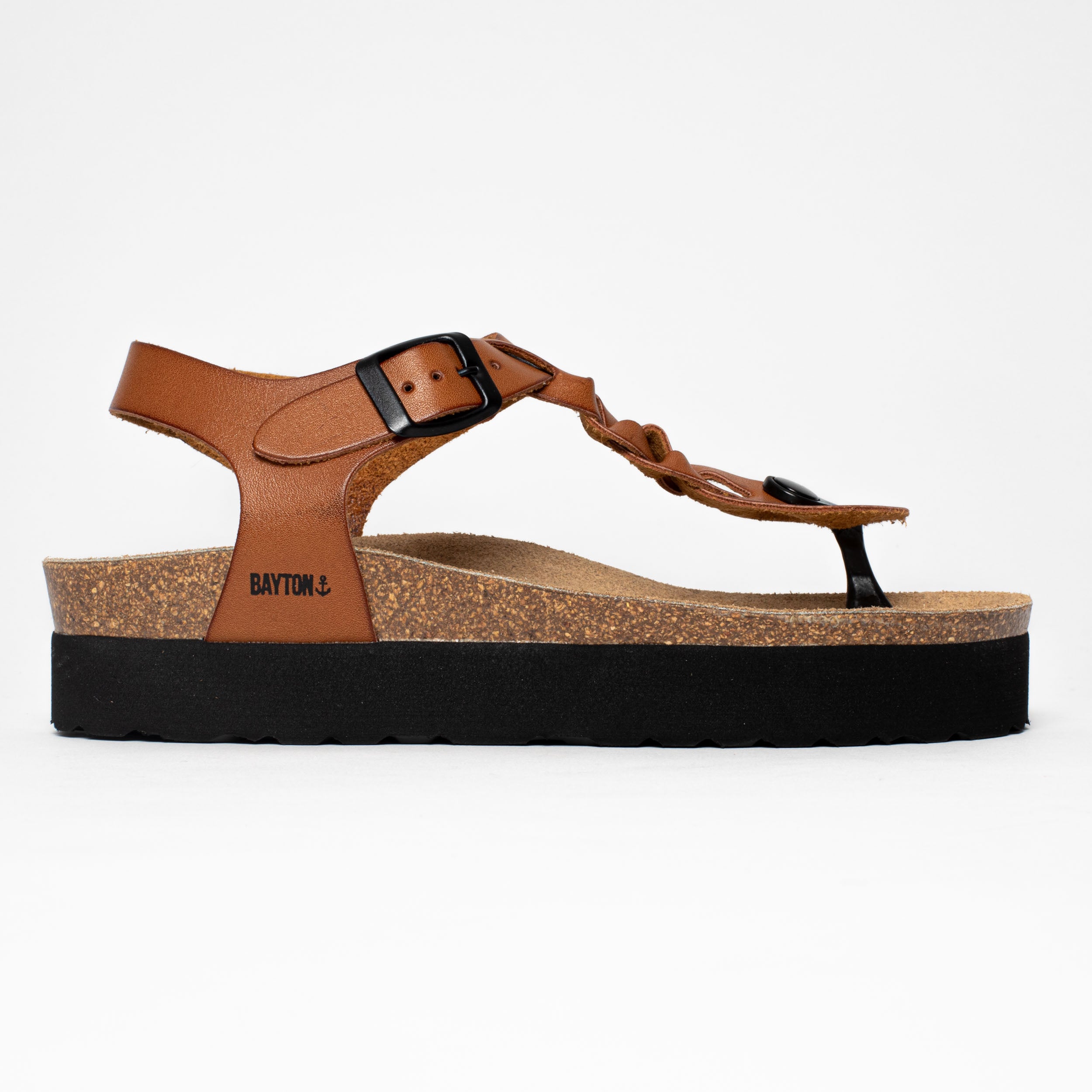 Badajoz Tan Platform Sandals