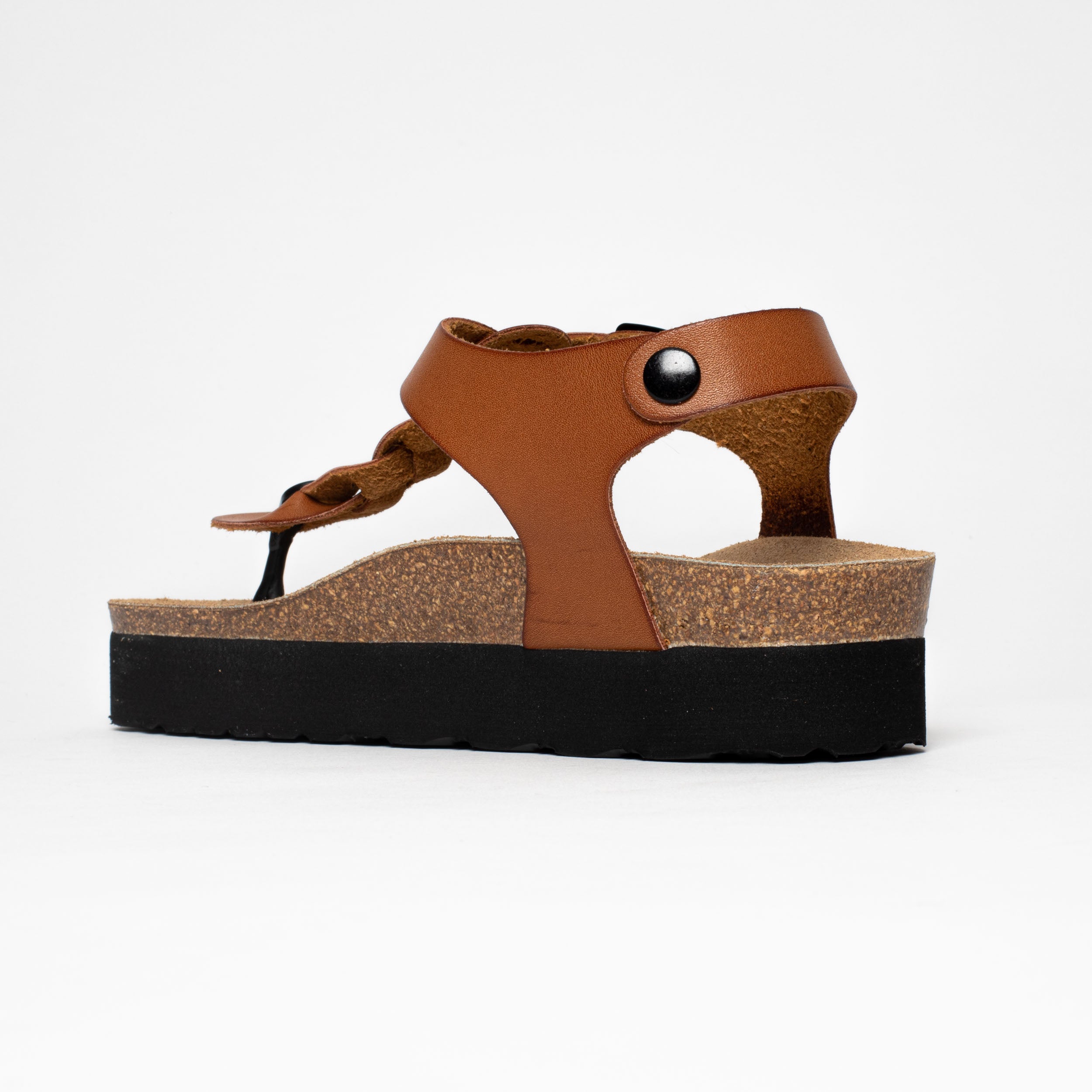 Badajoz Tan Platform Sandals