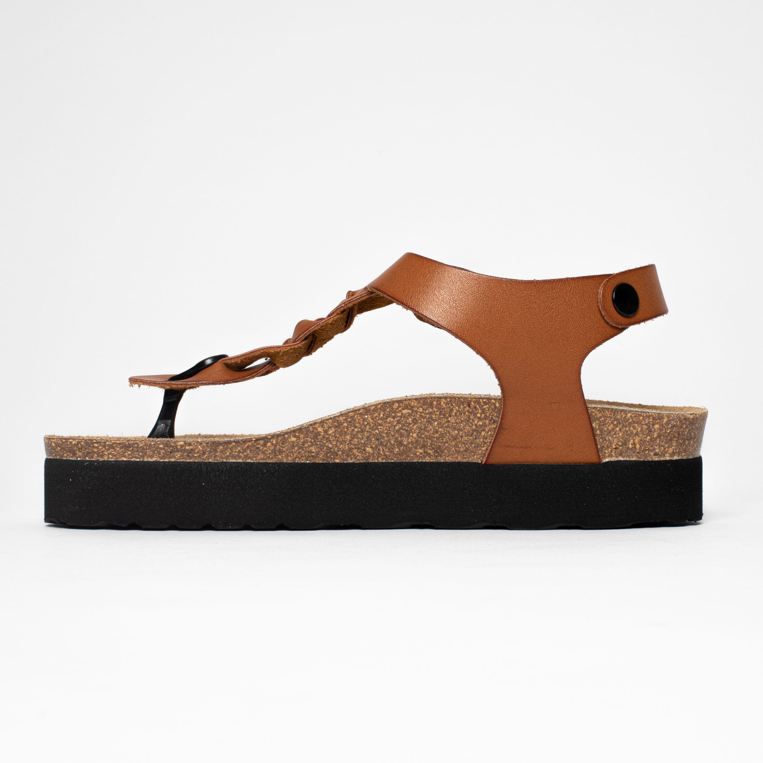 Badajoz Tan Platform Sandals