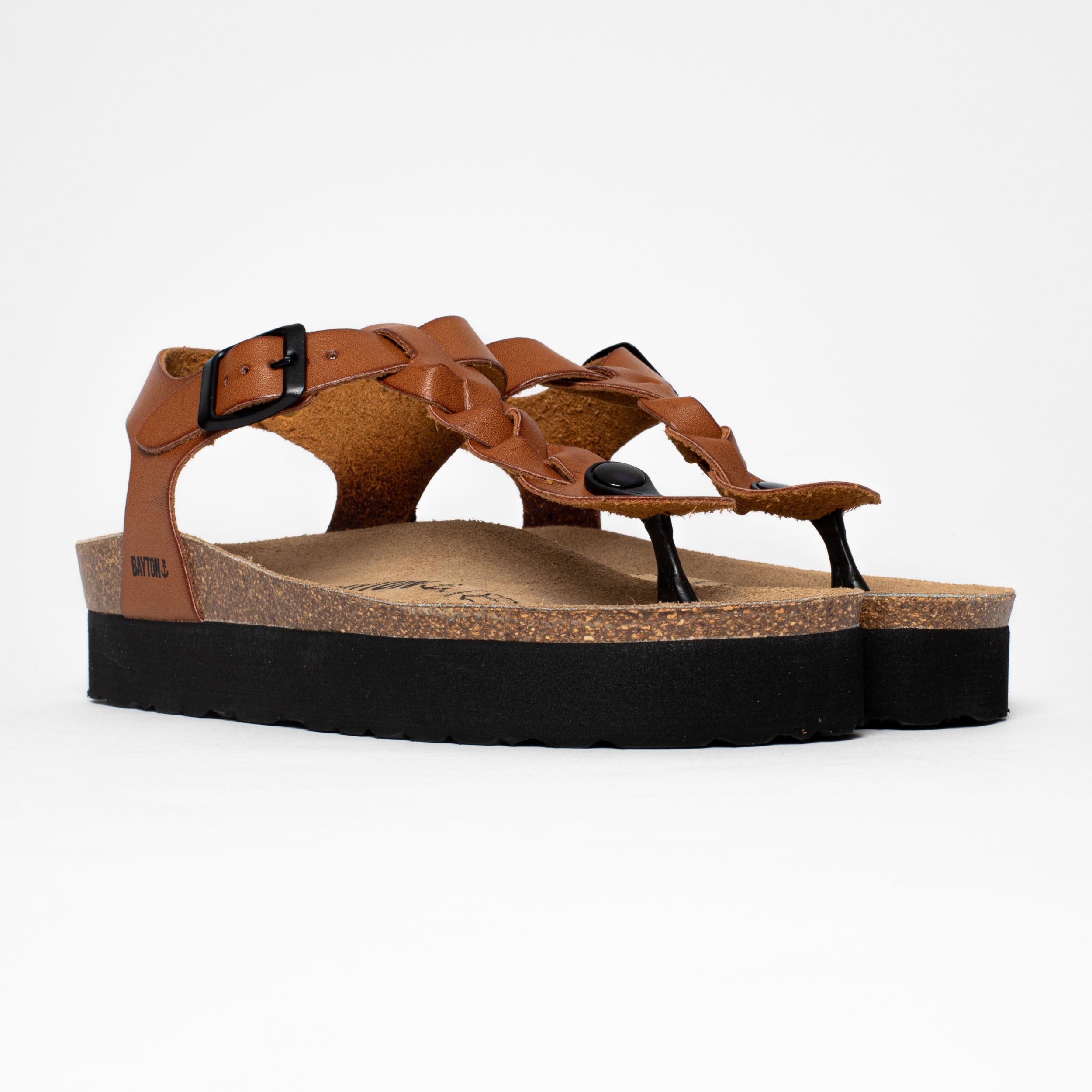 Badajoz Tan Platform Sandals