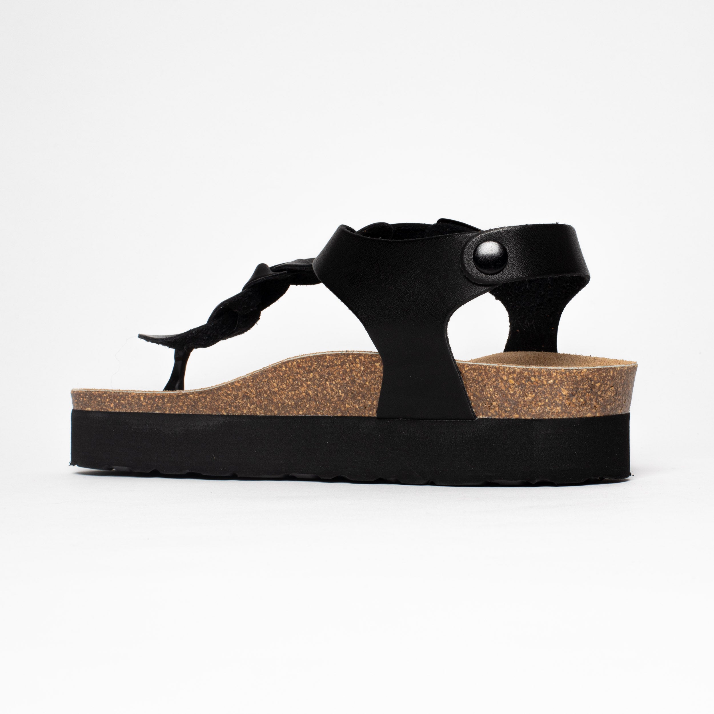 Badajoz Black Platform Sandals