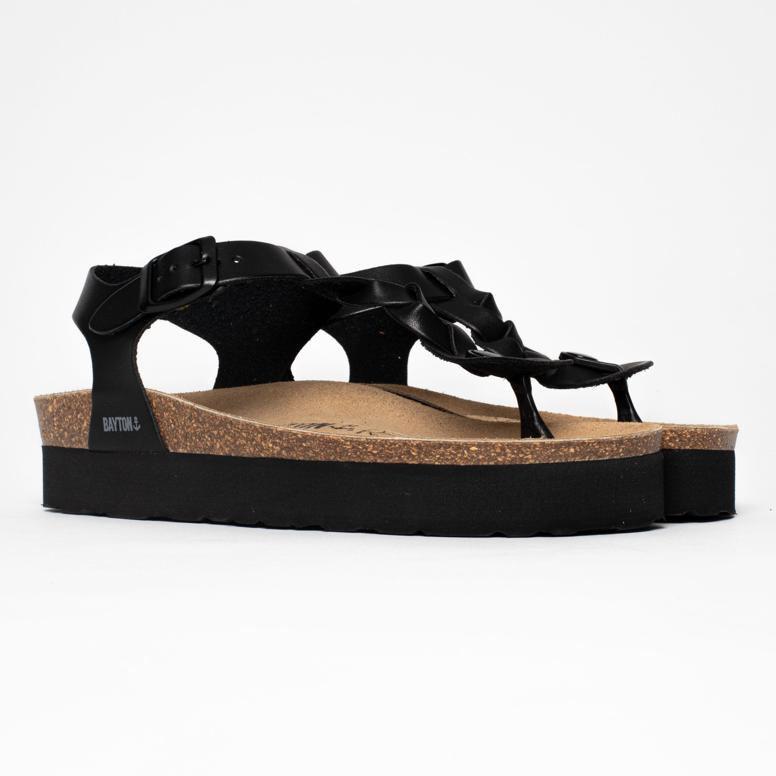 Sandalias Badajoz Plataforma Negro