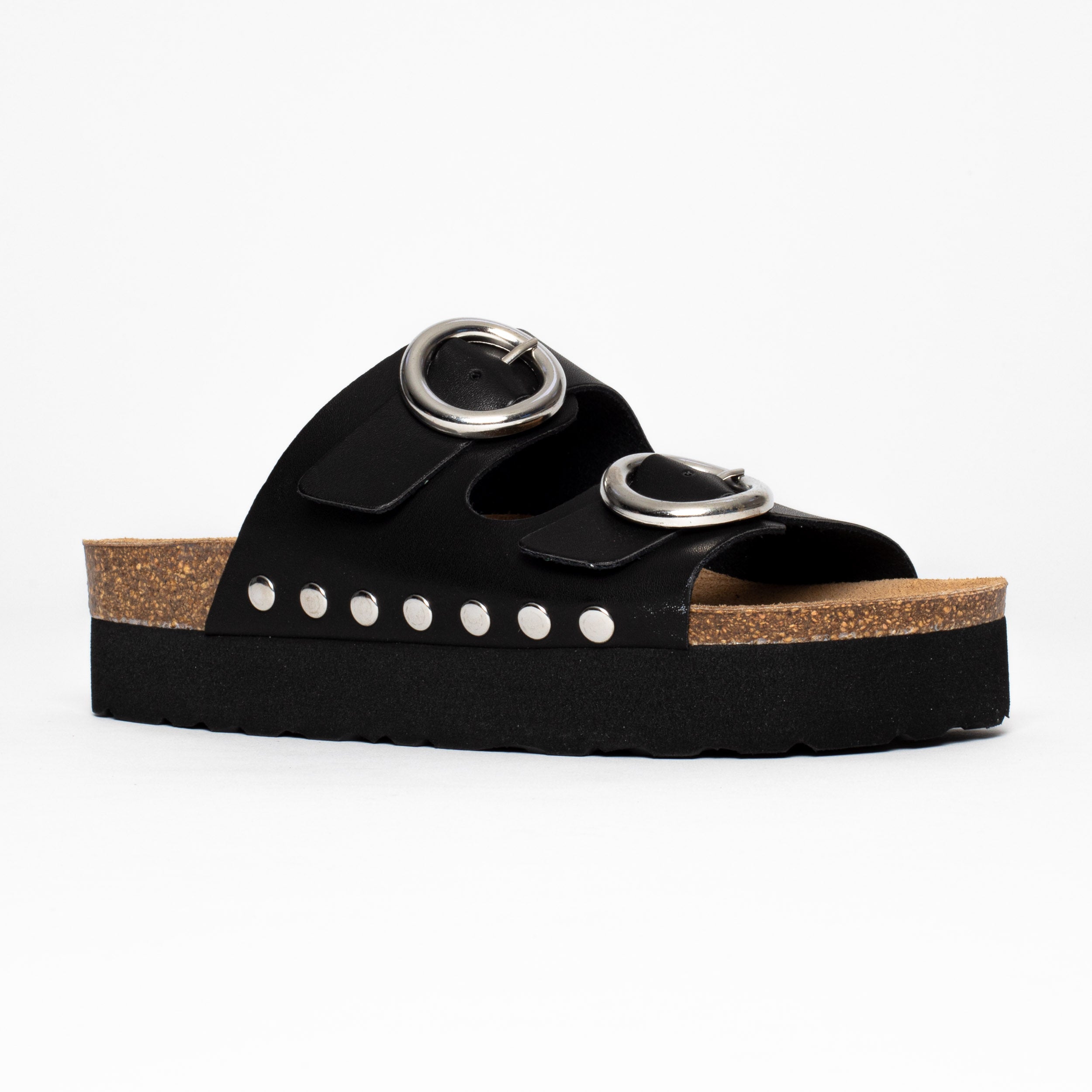 Barcelona Black Platform Sandals