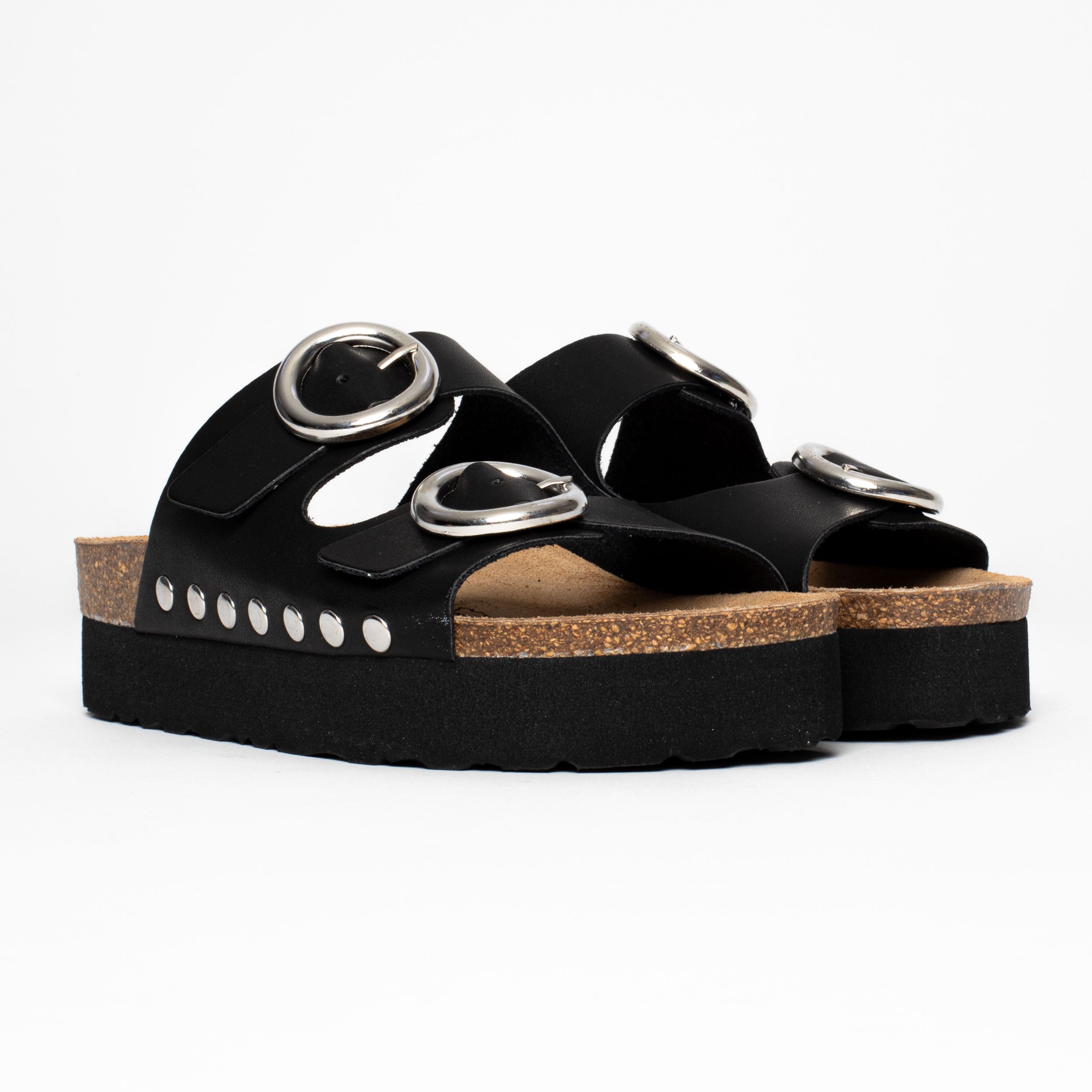 Sandalias Barcelona Plataforma Negro