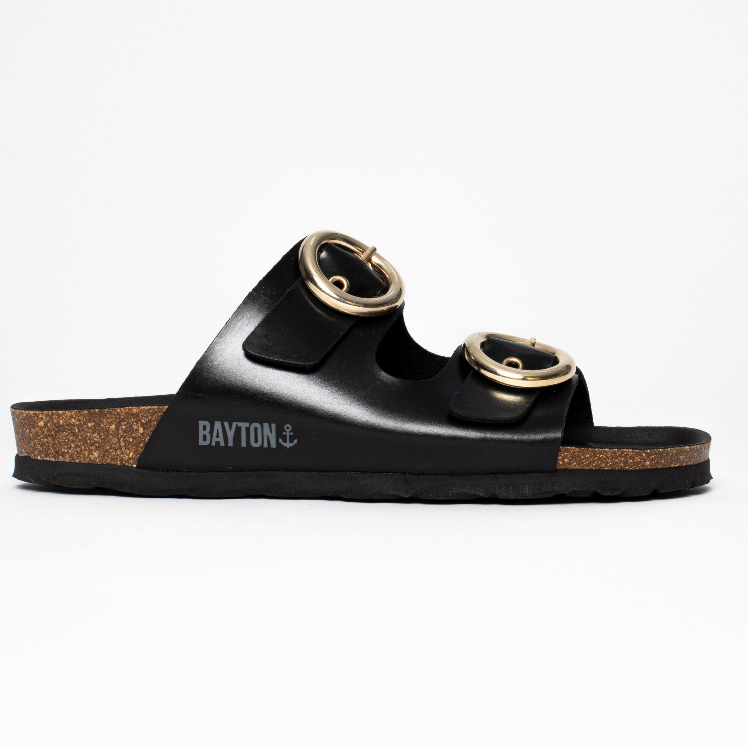 Ceuta Black 2 Strap Sandals