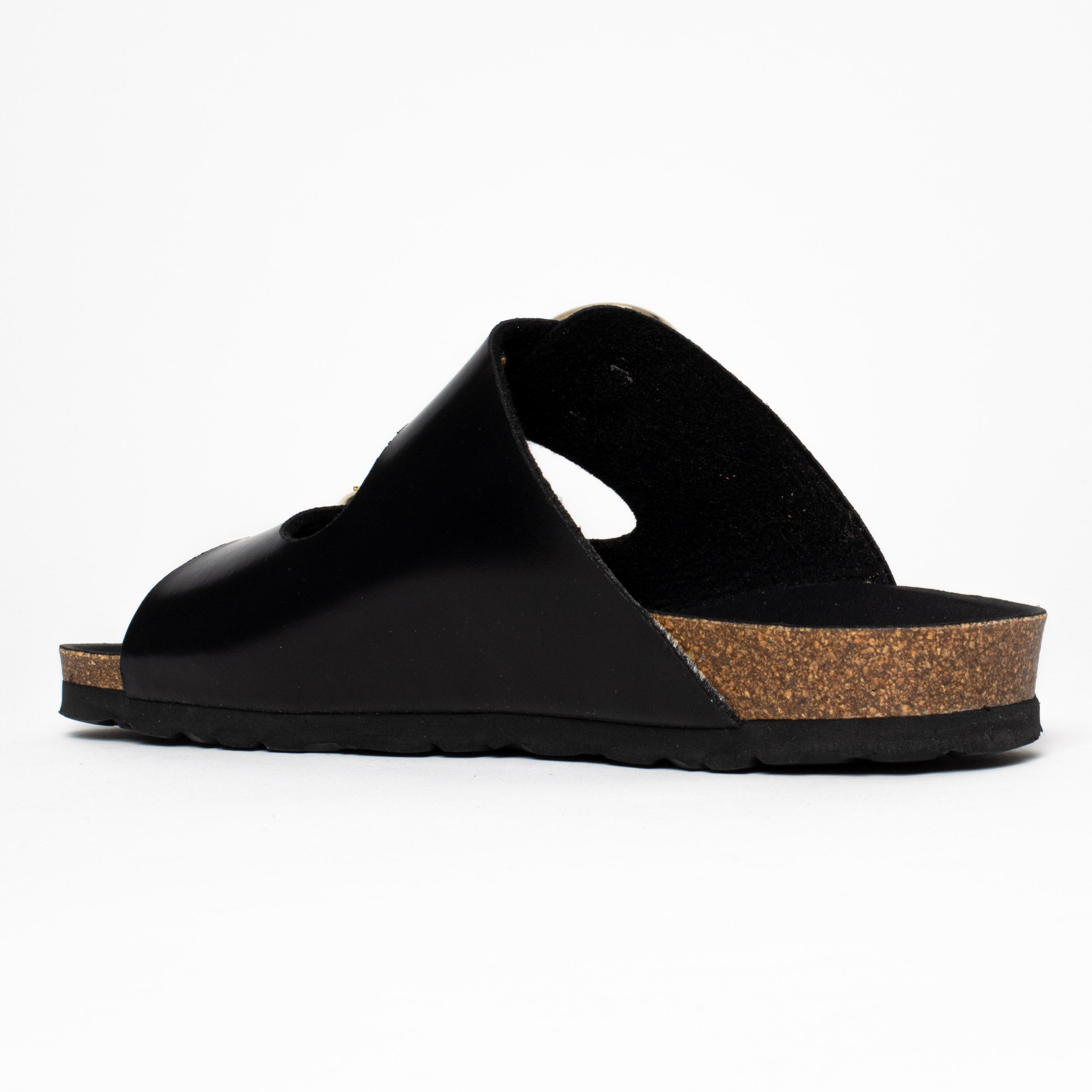 Ceuta Black 2 Strap Sandals