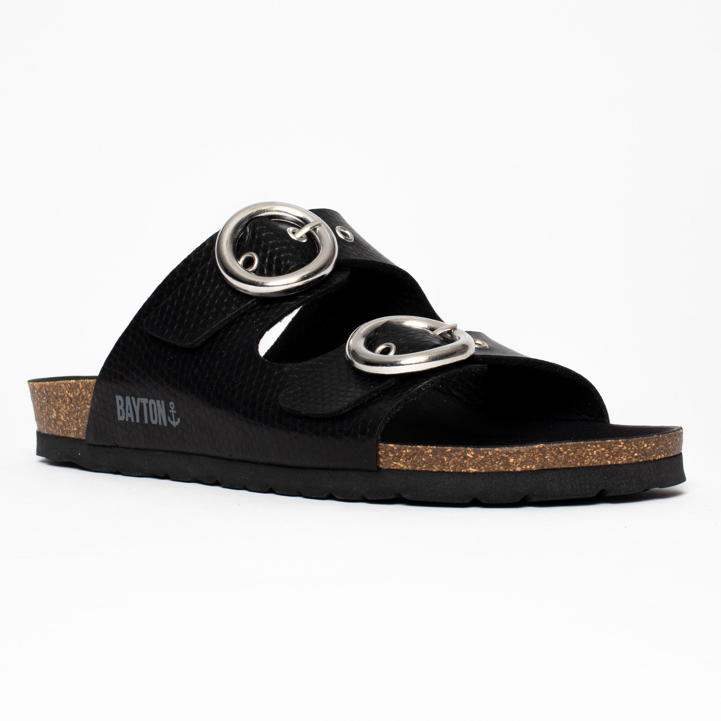 Ceuta Black 2 Strap Sandals