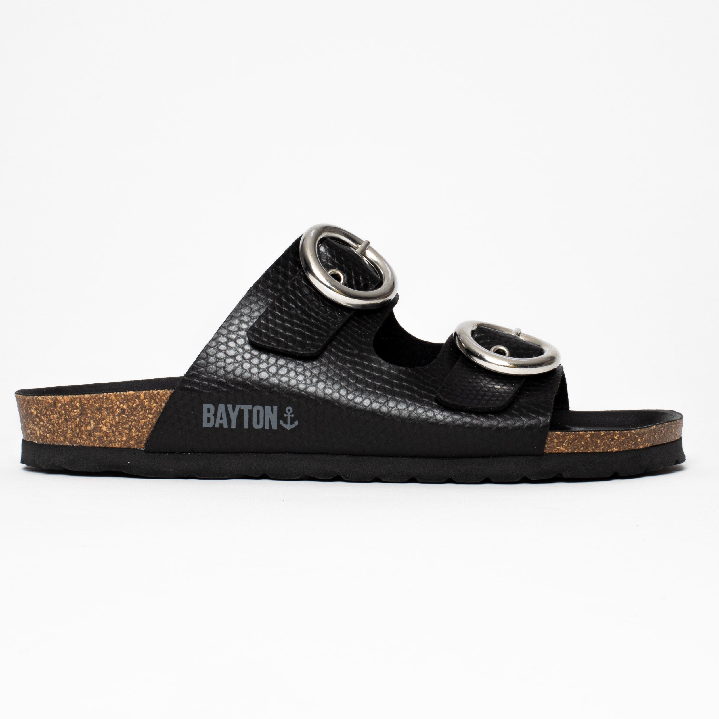 Ceuta Black 2 Strap Sandals