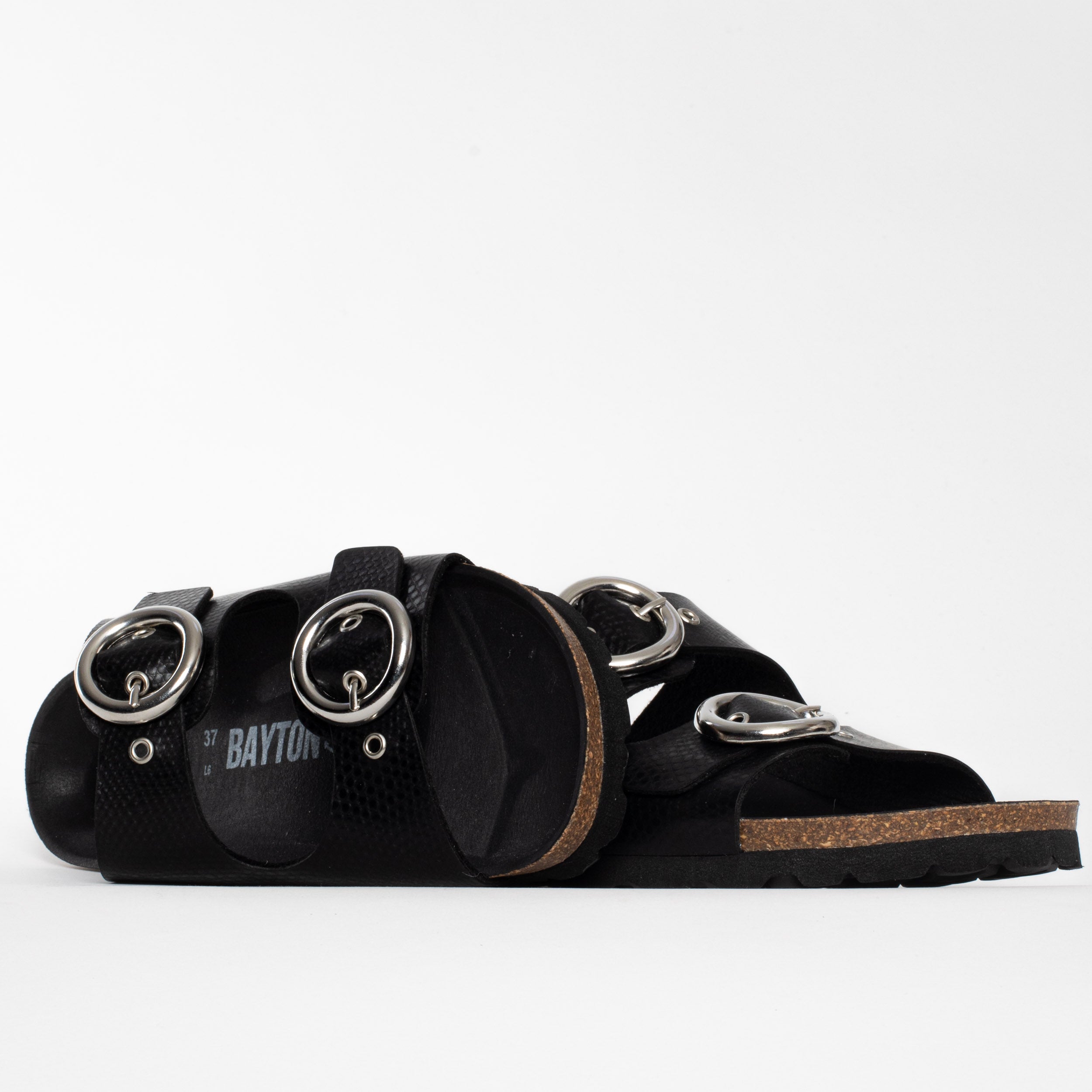 Ceuta Black 2 Strap Sandals