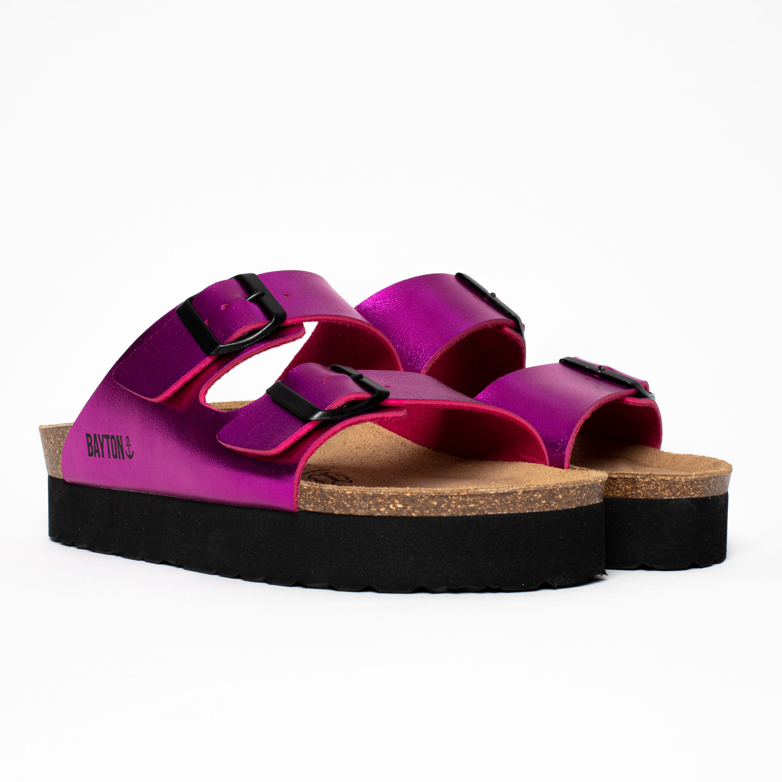 Japet Fuschia Platform Sandals