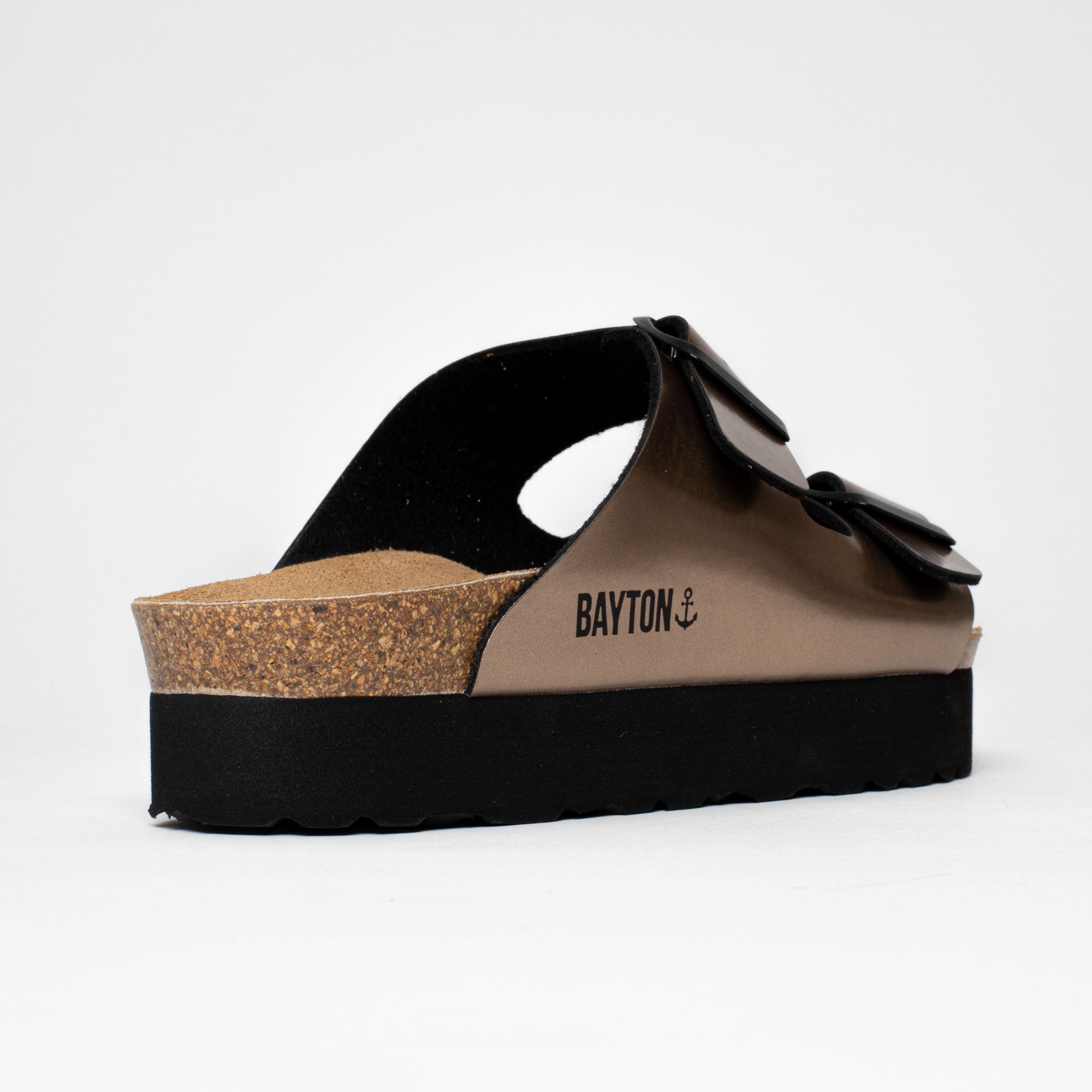 Sandalias Hawaii doradas con 2 correas