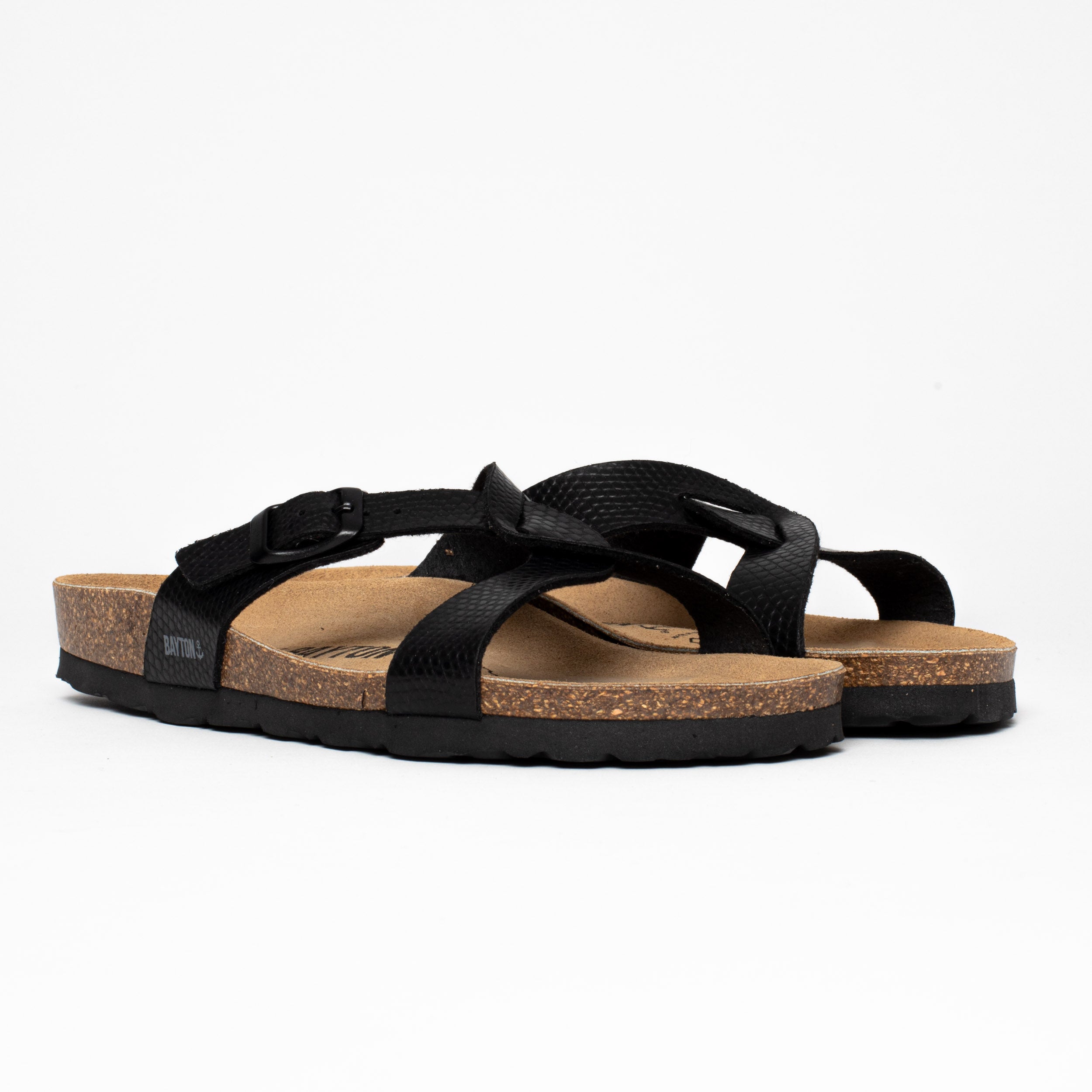 Sebastian Black 2 Strap Sandals