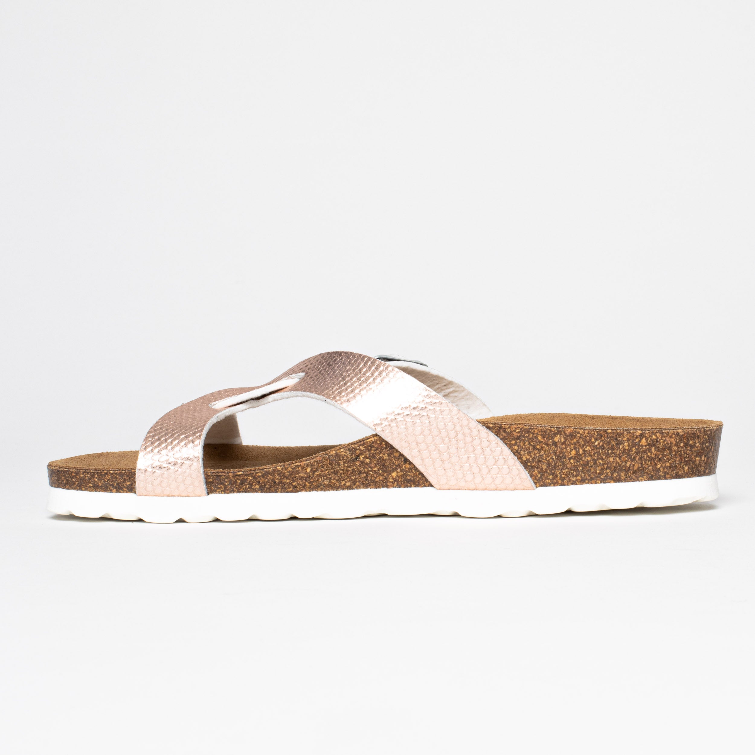 Sandalias Sebastian 2 Tiras Oro Rosa